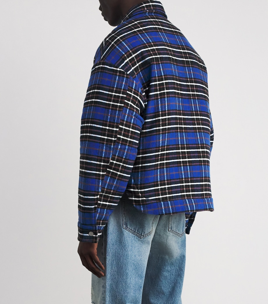 Cotton Check Overshirt BLUE/BLACK 402 Image 4