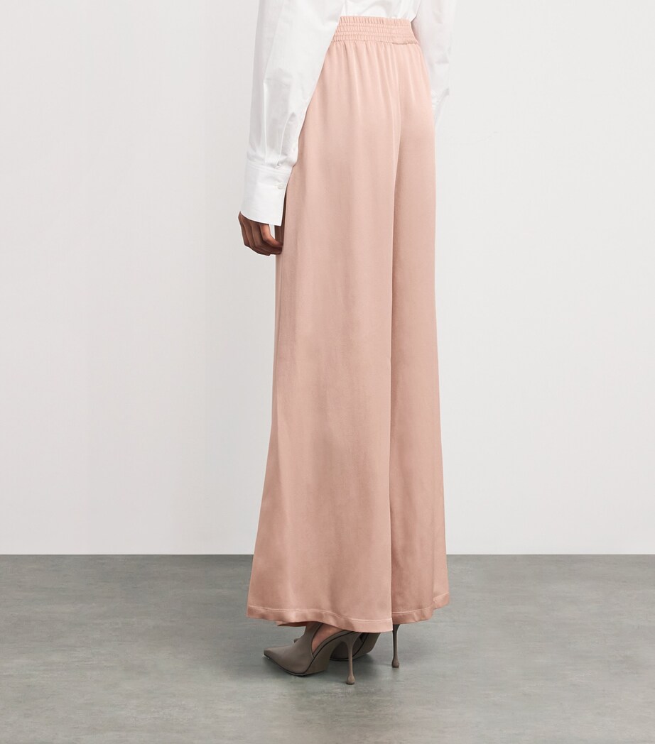 Satin Wide-Leg Trousers 2198 ROSA CRETA Image 4