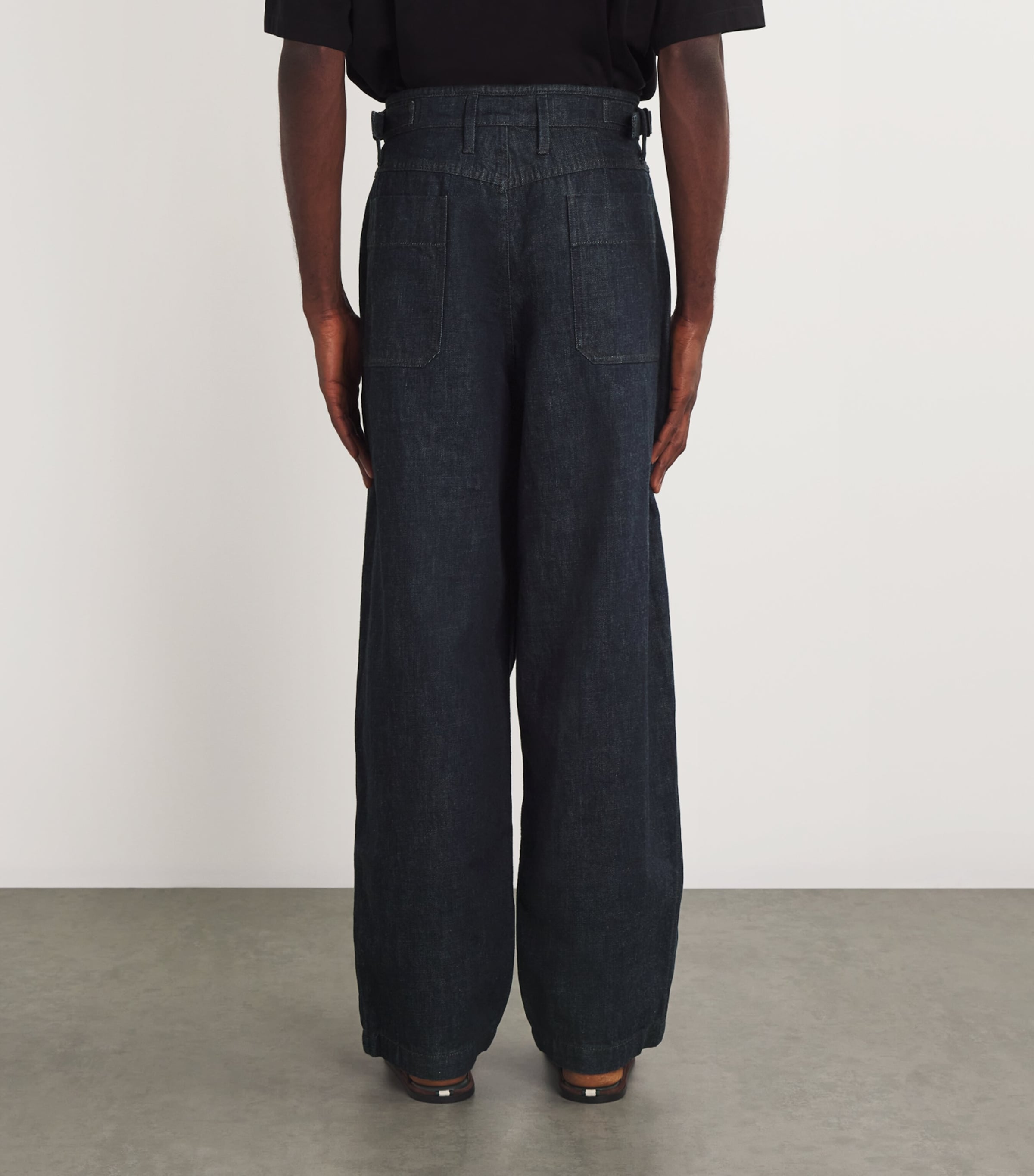 Lemaire Pleated Wide-Leg Jeans | Harrods US