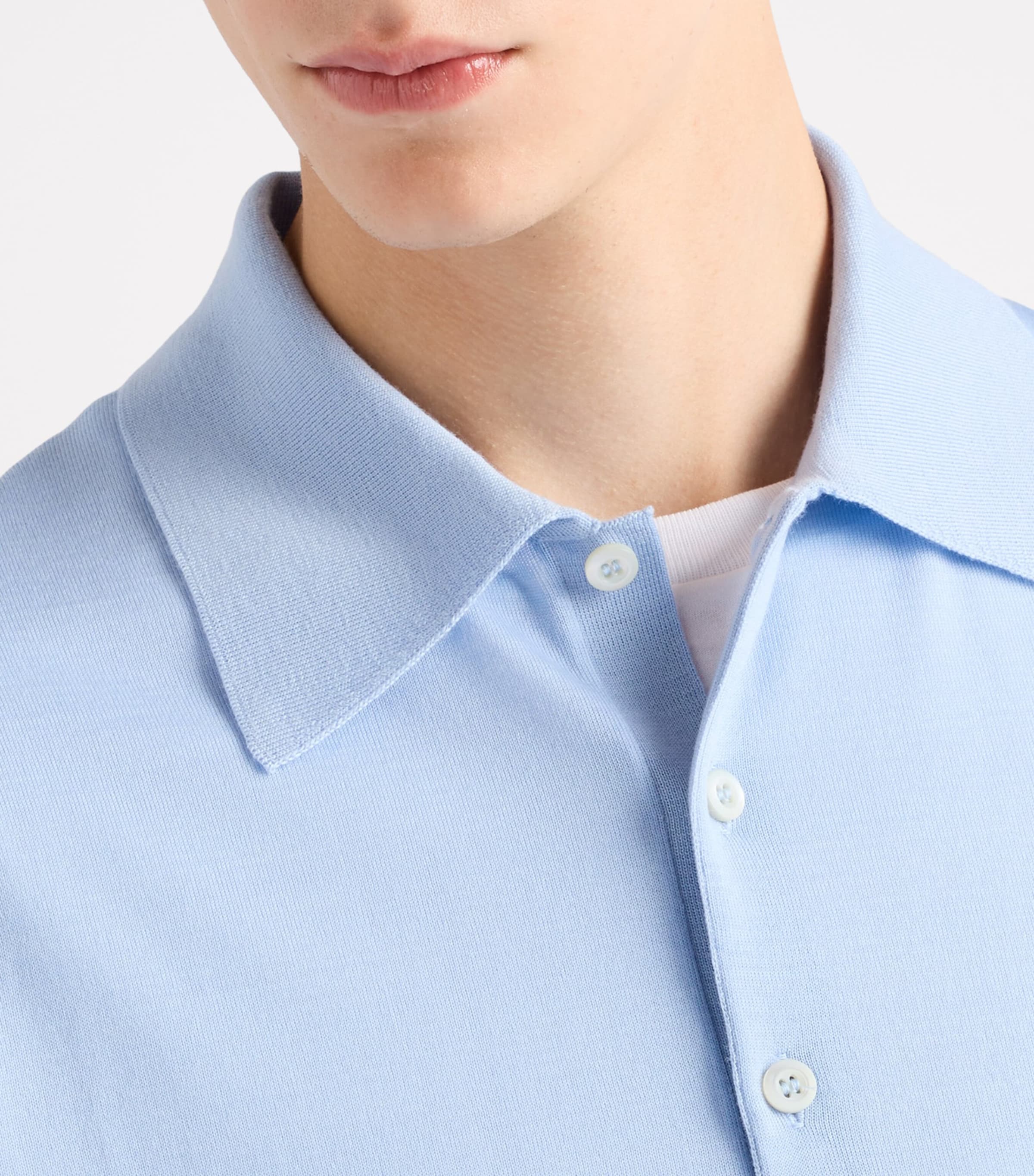 Superfine Fleece Wool Polo Shirt F0012 Image 2