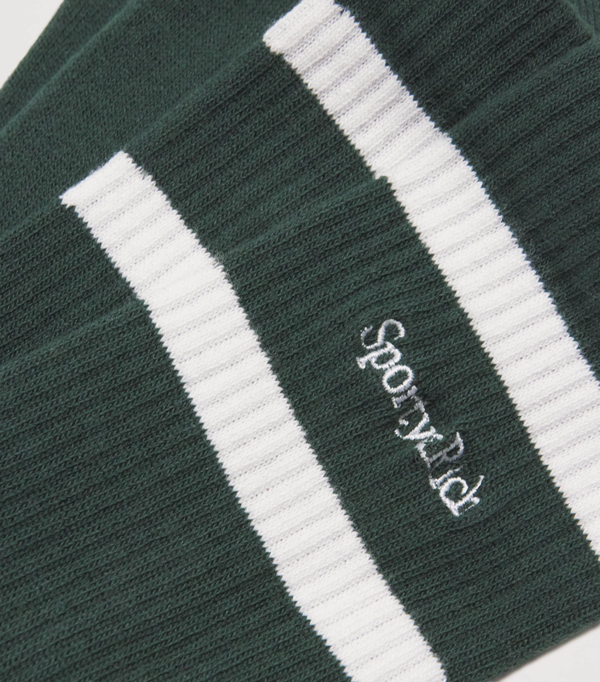 Serif Logo Socks 3959 FOREST/WHITE Image 2