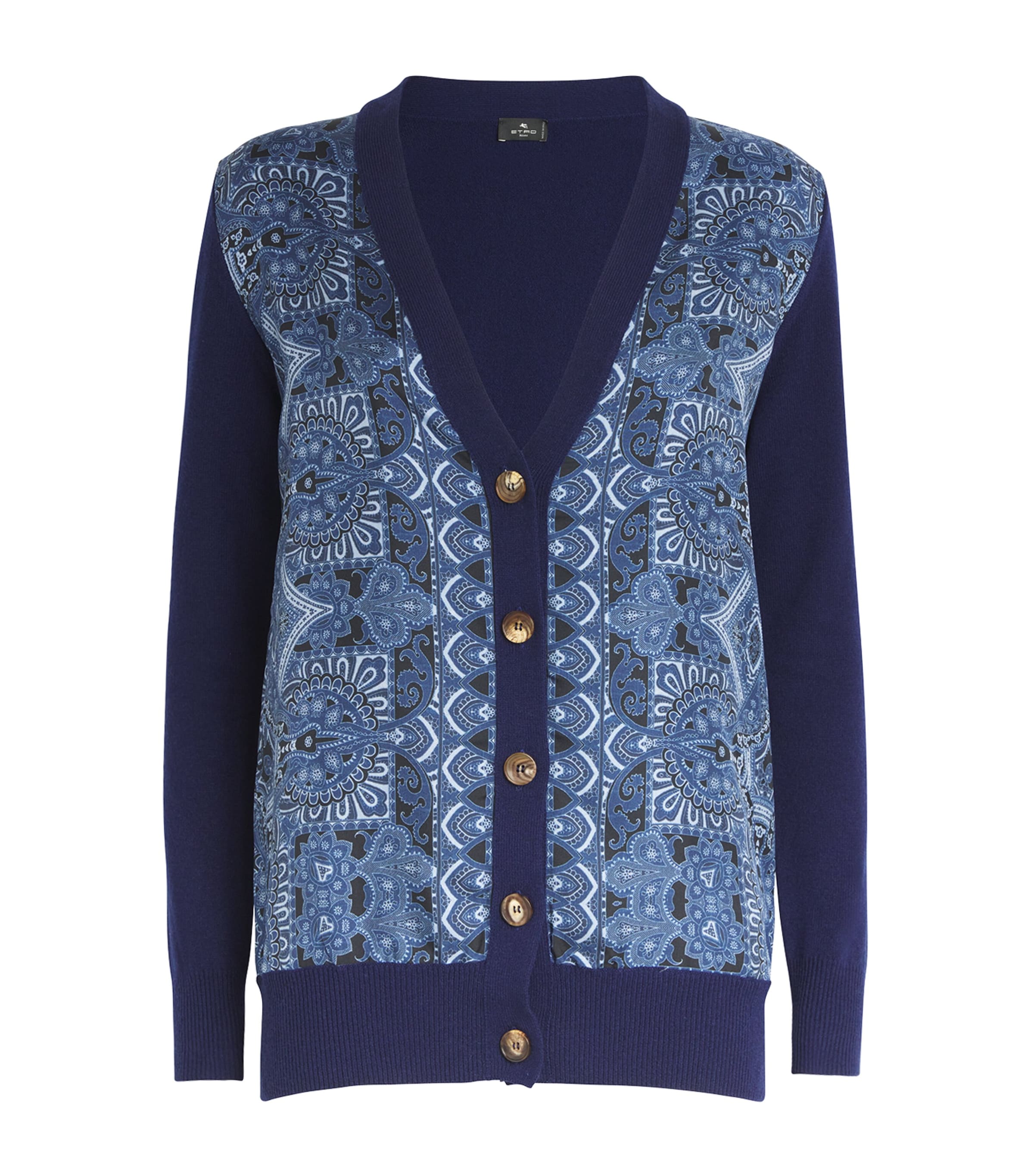 Etro Womens Wool-Blend Printed Cardigan Image 1