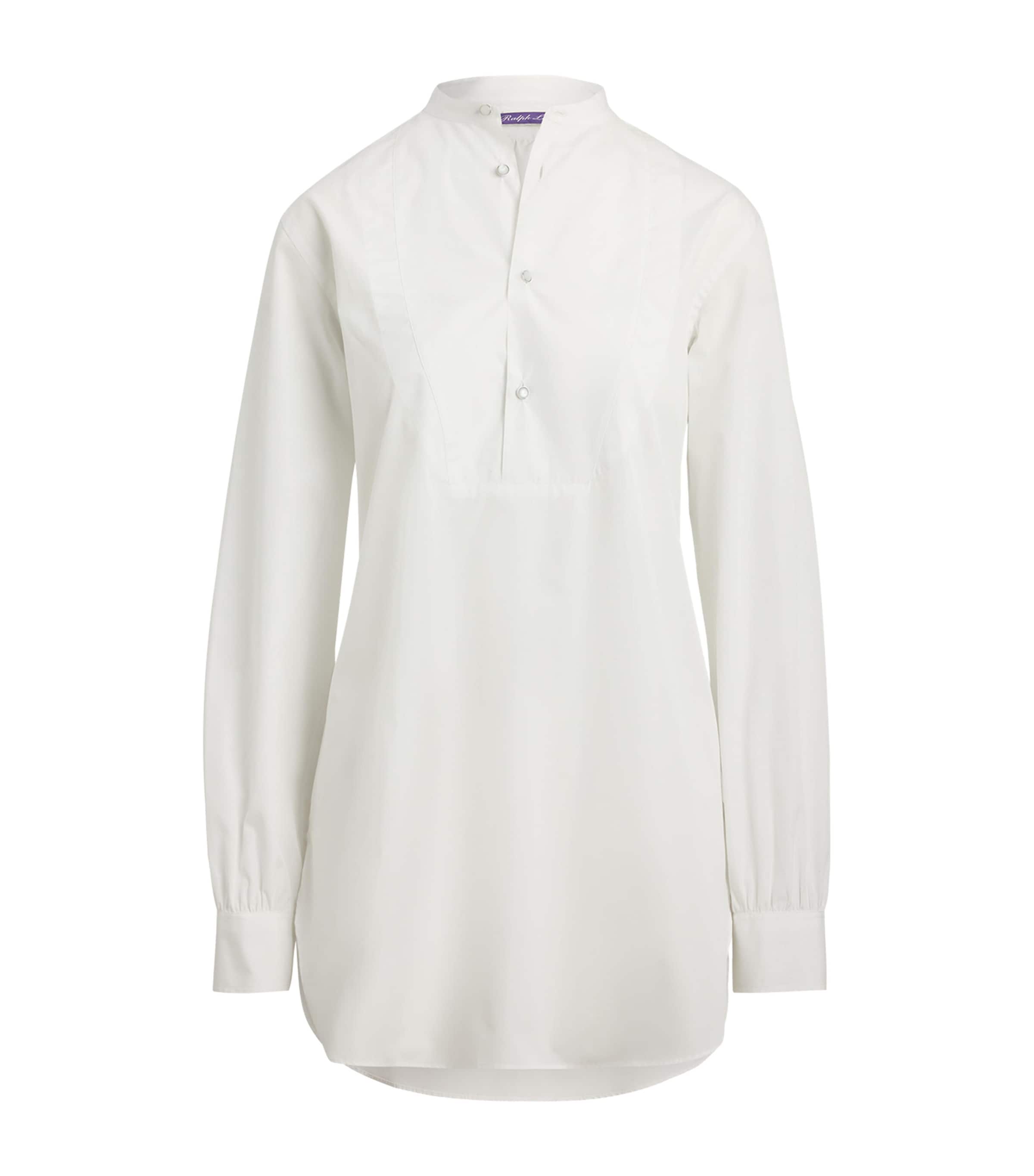 Ralph Lauren Collection Womens Cotton Broadcloth Abbie Blouse White Image 1