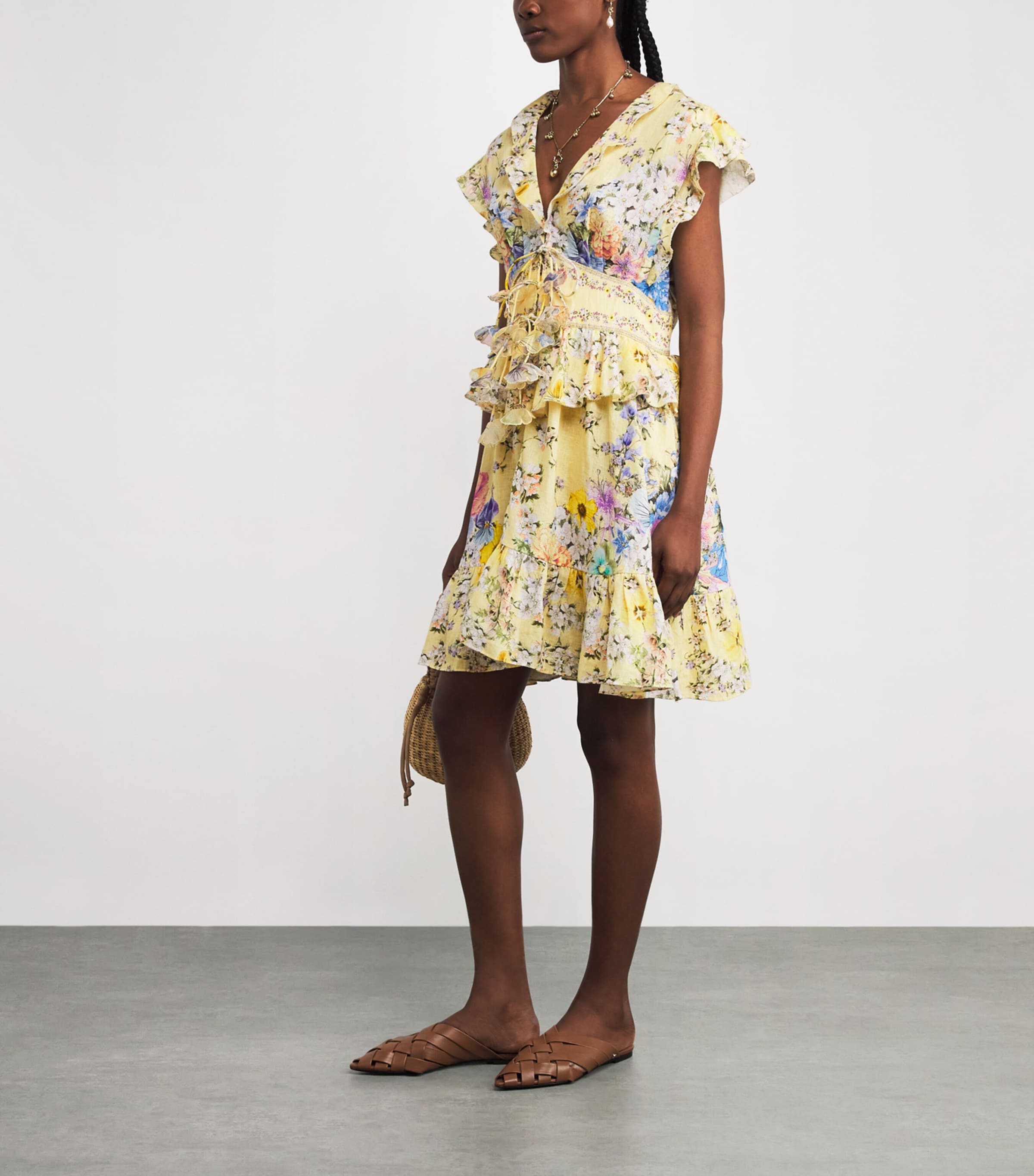 Linen Darling Buds Mini Dress DARLING BUDS DARLBUD Image 2