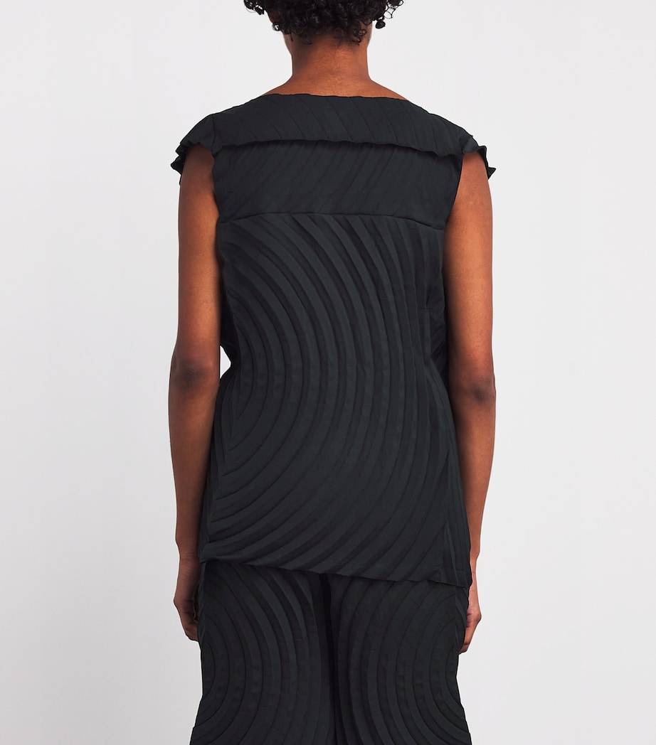 Paper Bag Pleats Top BLACK Image 4