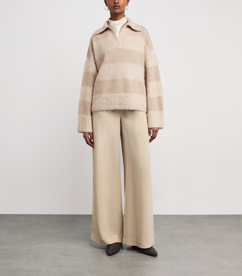 Brushed Stripe Take Sweater POWDER Image 2