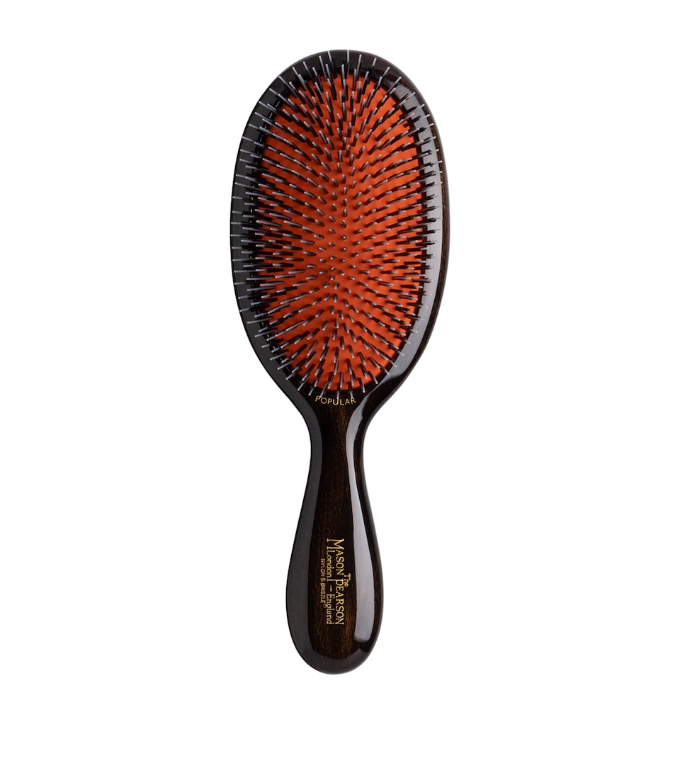 Mason Pearson Darkwood Popular and Nylon Hairbrush Dark Wood