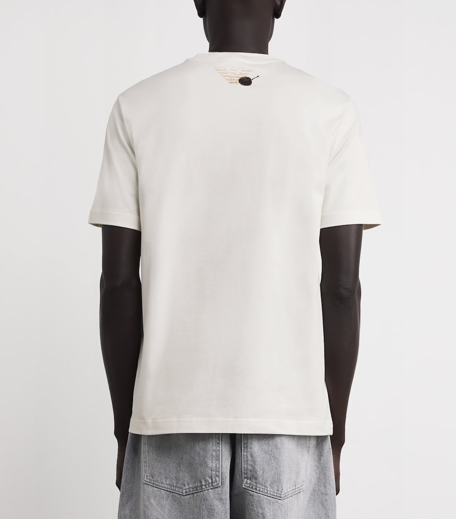 Cotton Card Print T-Shirt U0005 Image 4