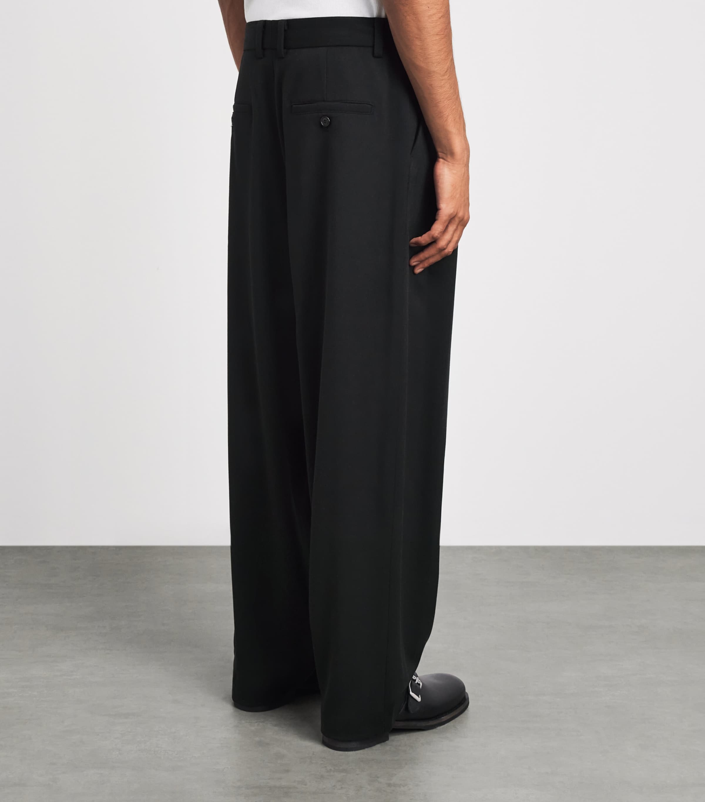 System Mens Double-Pleated Trousers Black Image 5