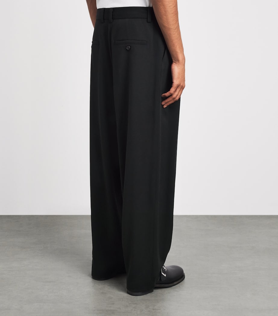 System Mens Double-Pleated Trousers Black Image 5