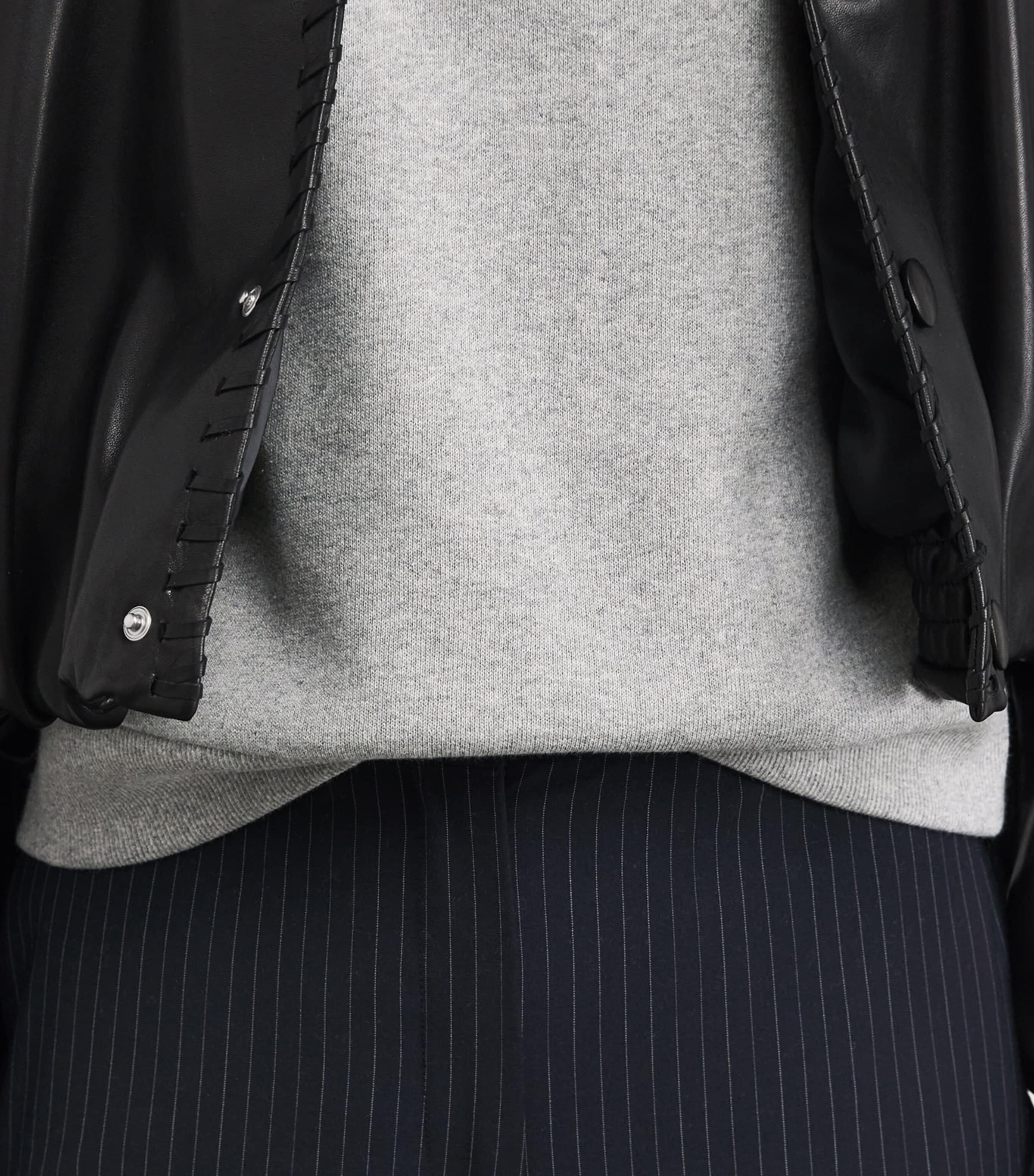 Cotton-Blend Embroidered Sweater GREY Image 6