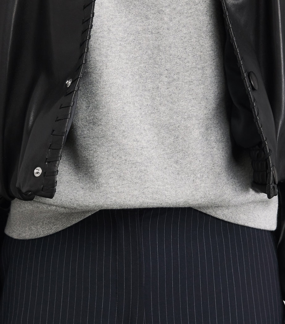 Cotton-Blend Embroidered Sweater GREY Image 6