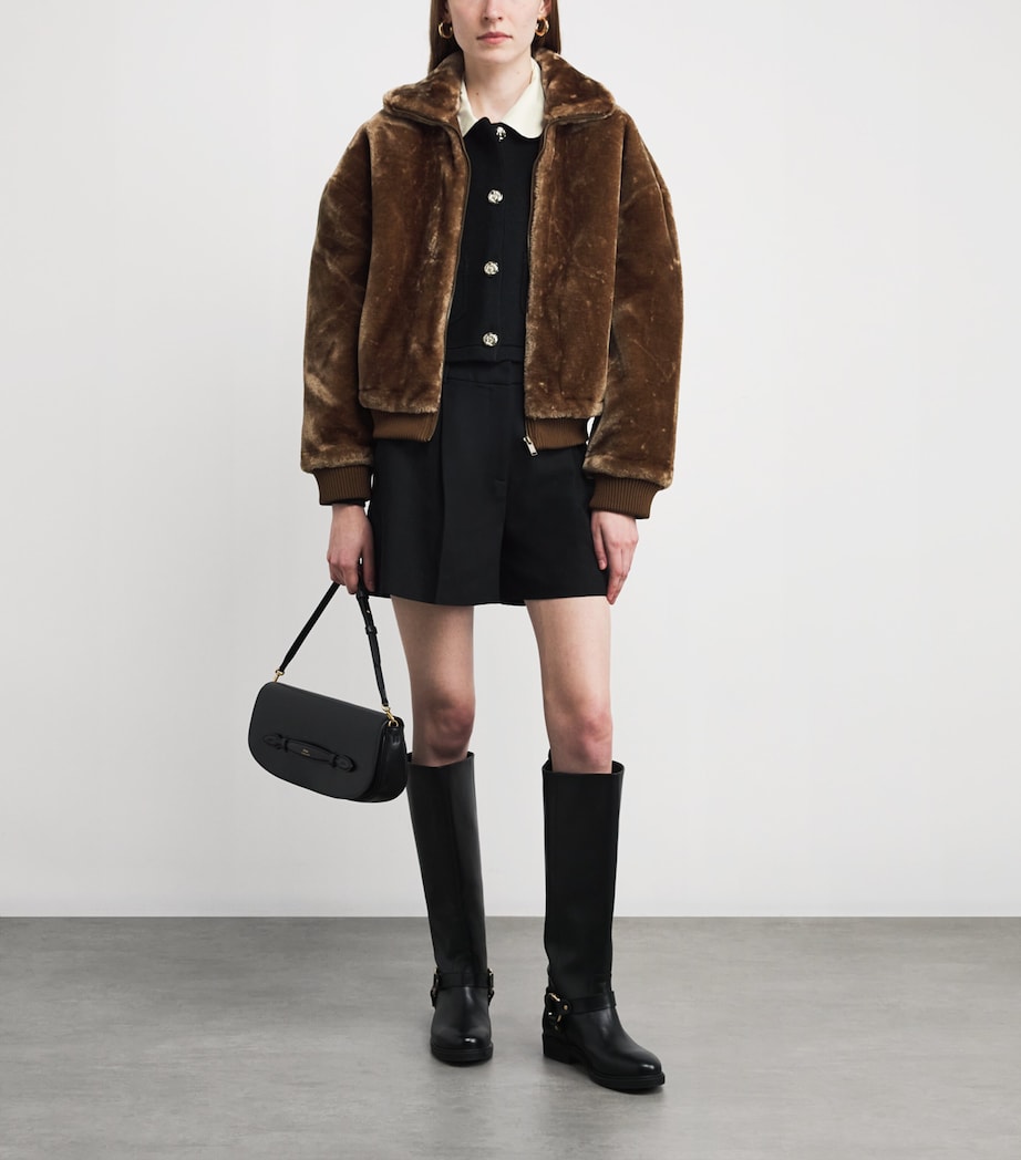 Collared Cardigan BLACK Image 2