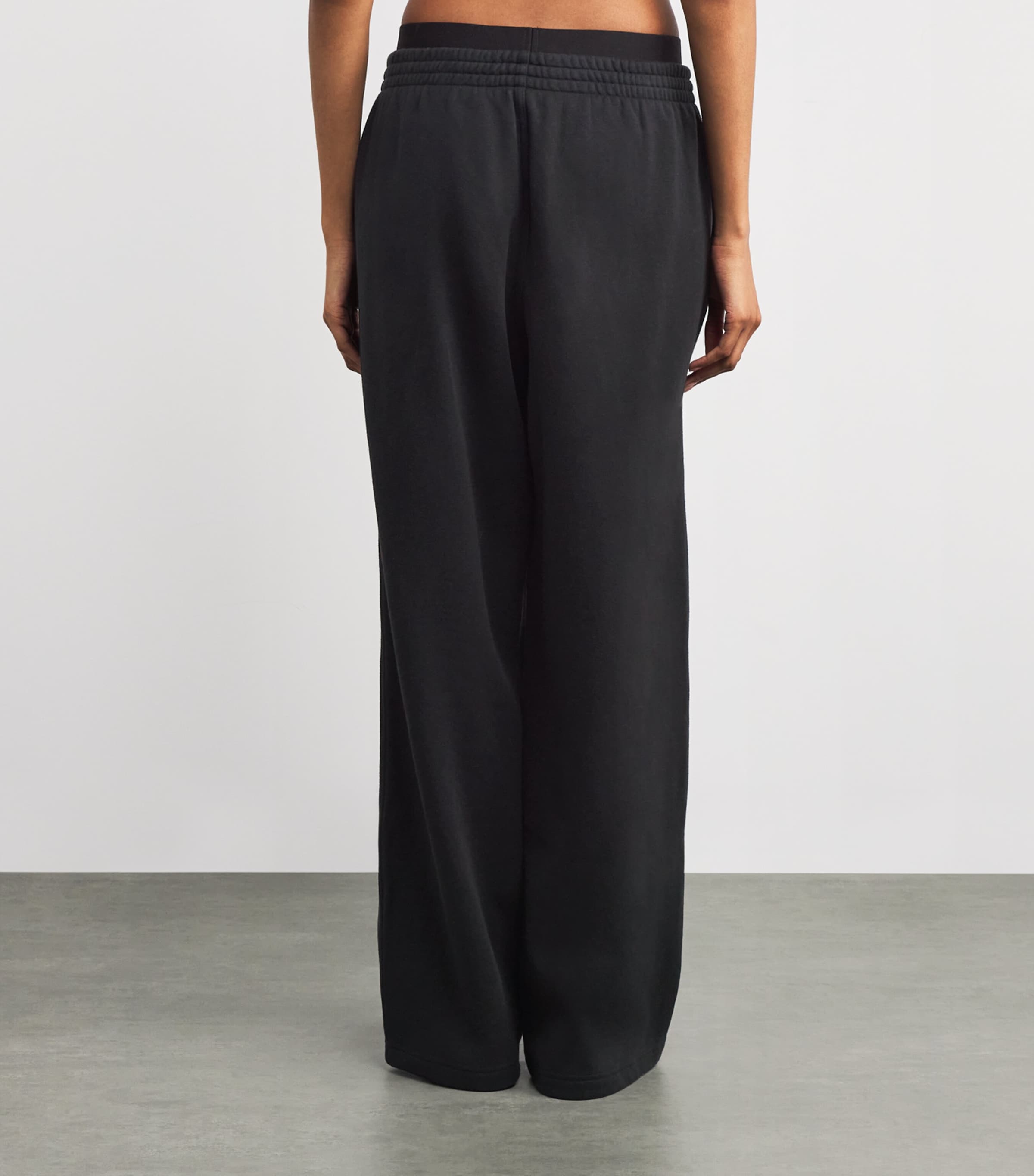 Cotton-Blend Double-Waistband Sweatpants ONYX Image 4