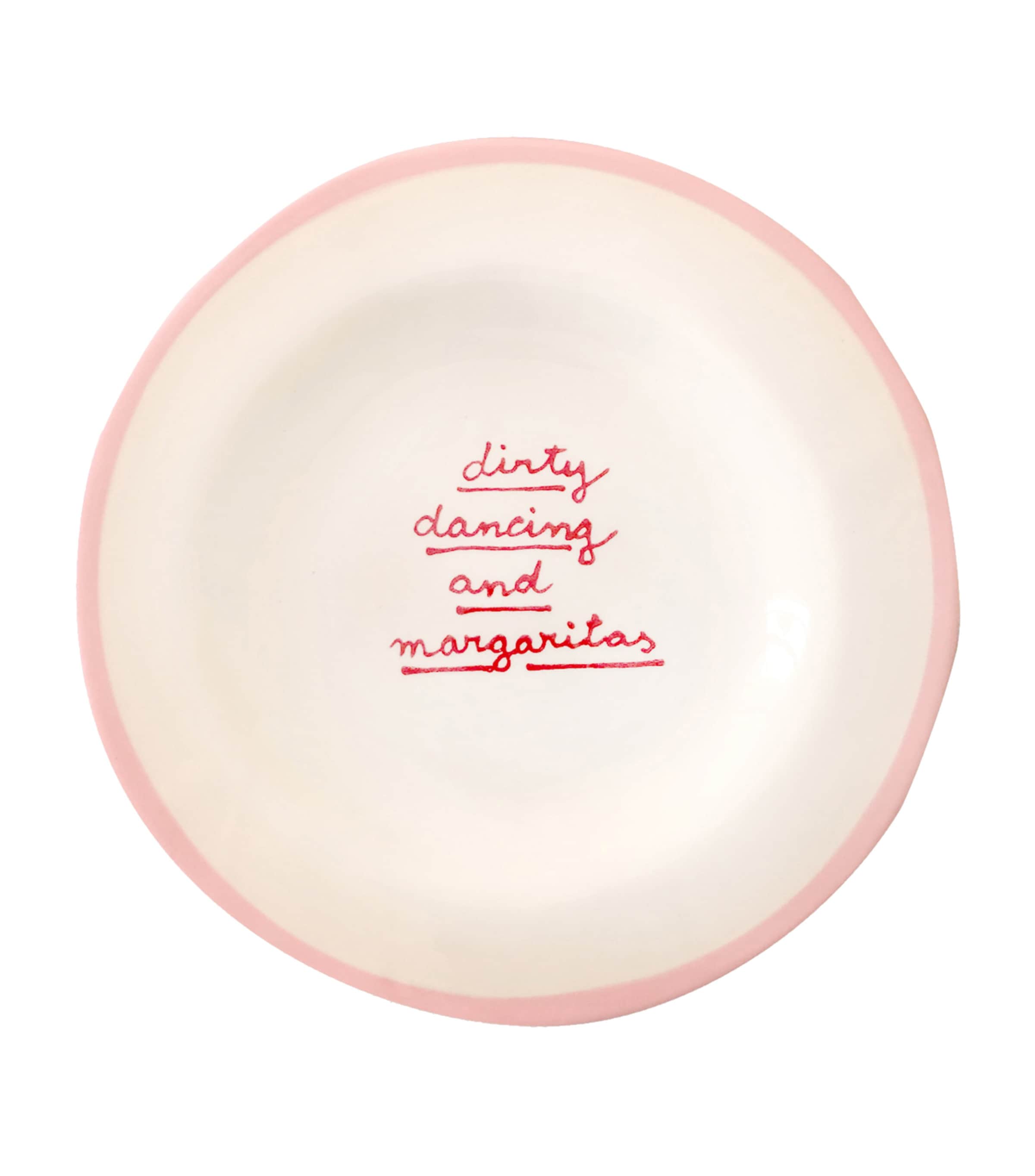 Dirty Dancing and Margaritas Plate (22cm) PINK AND RED Image 1