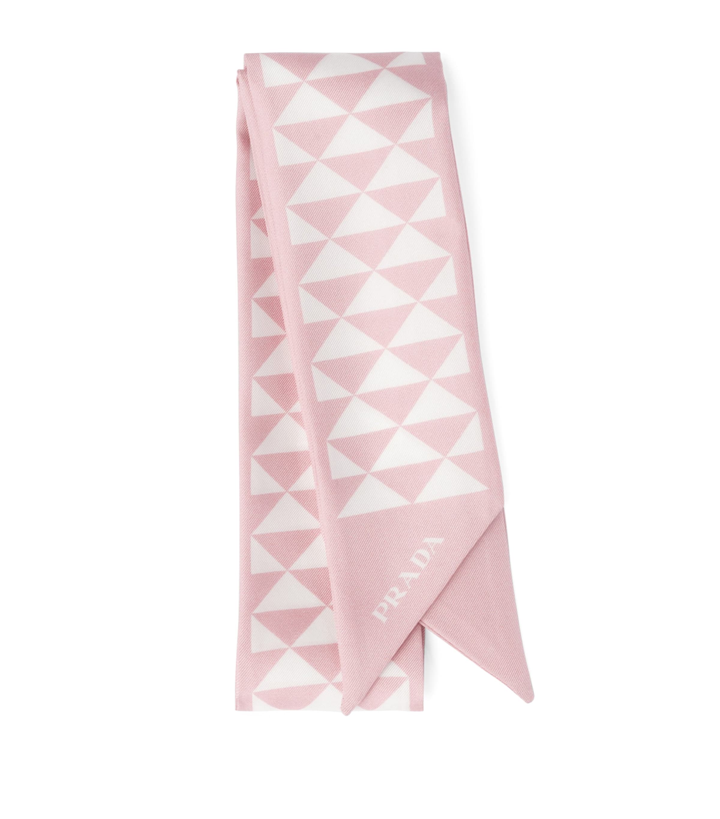 PRADA SILK TRIANGLE SKINNY SCARF