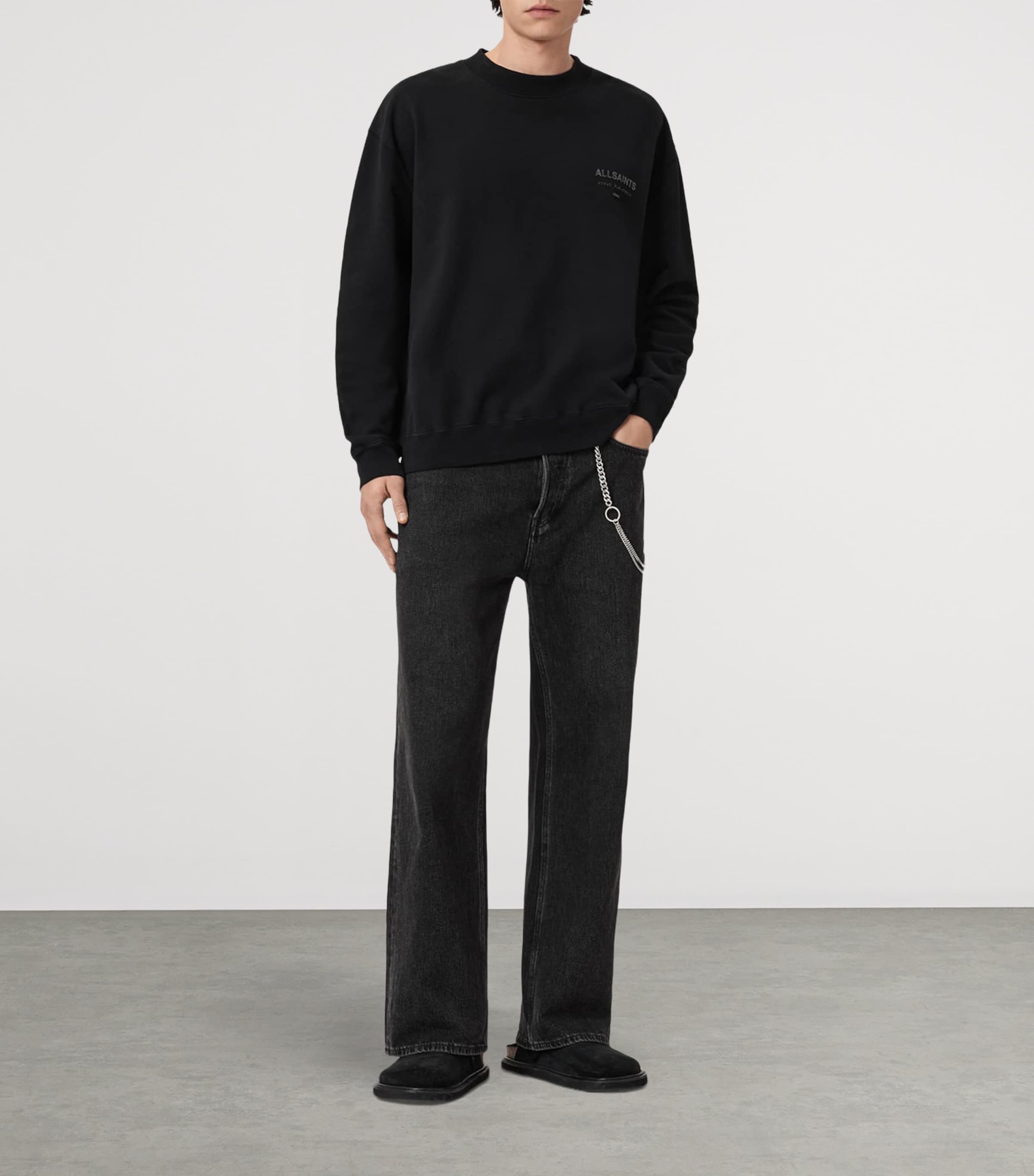 Cotton Xander Sweatshirt JET BLACK Image 2