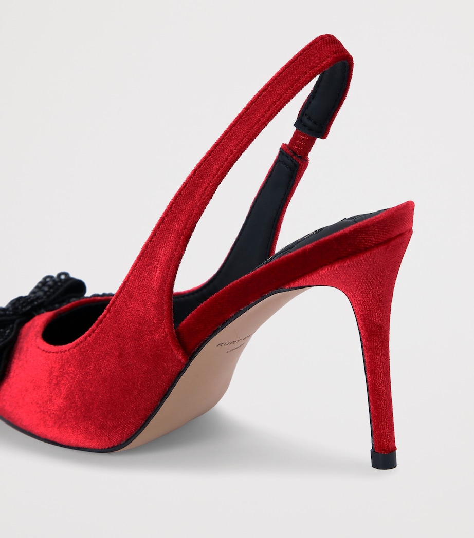 Velvet Belgravia Slingback Pumps RED Image 2