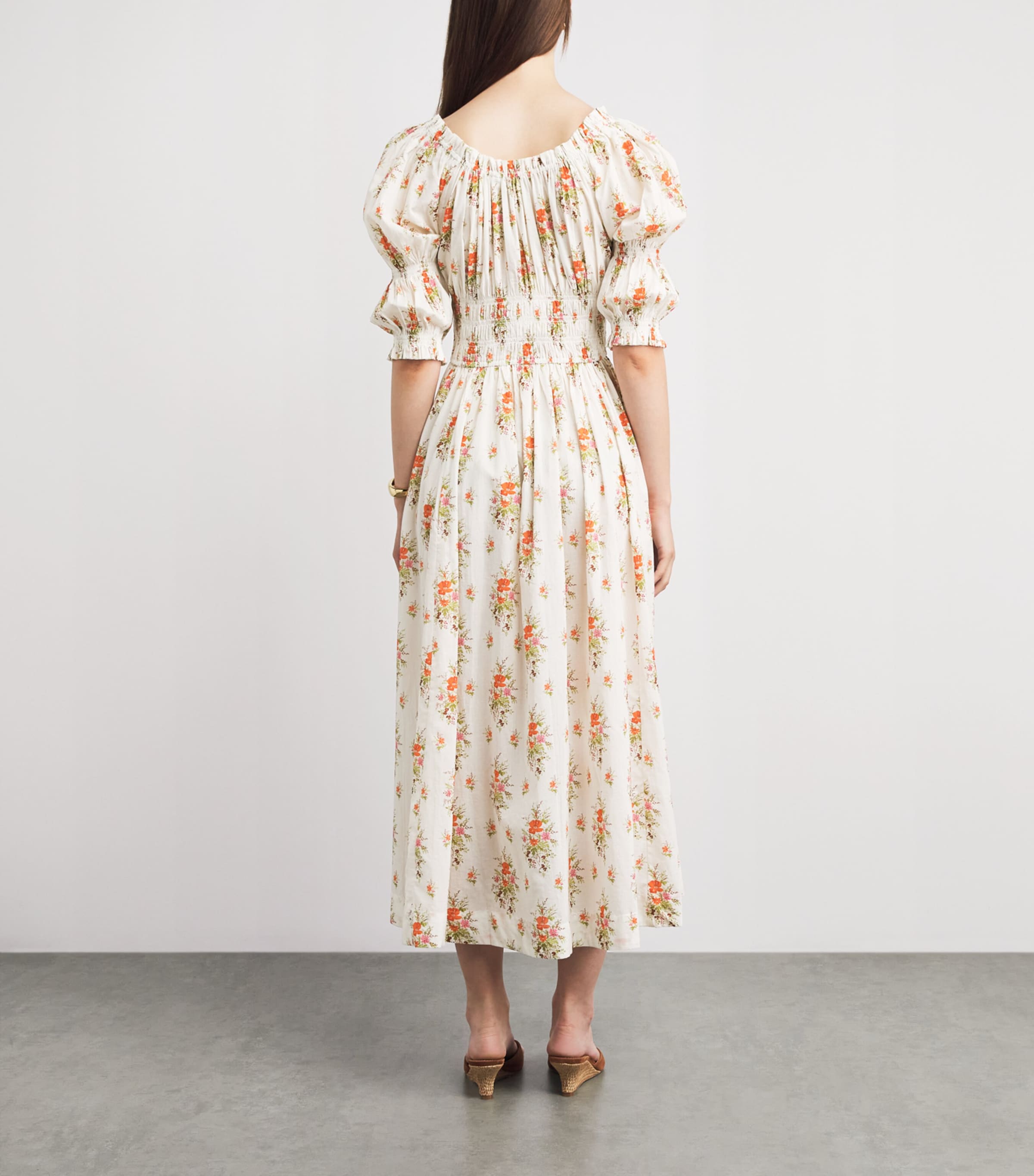 DÔEN Womens Organic Cotton Ischia Midi Dress Rose Pt Bqt Chamonix Image 4