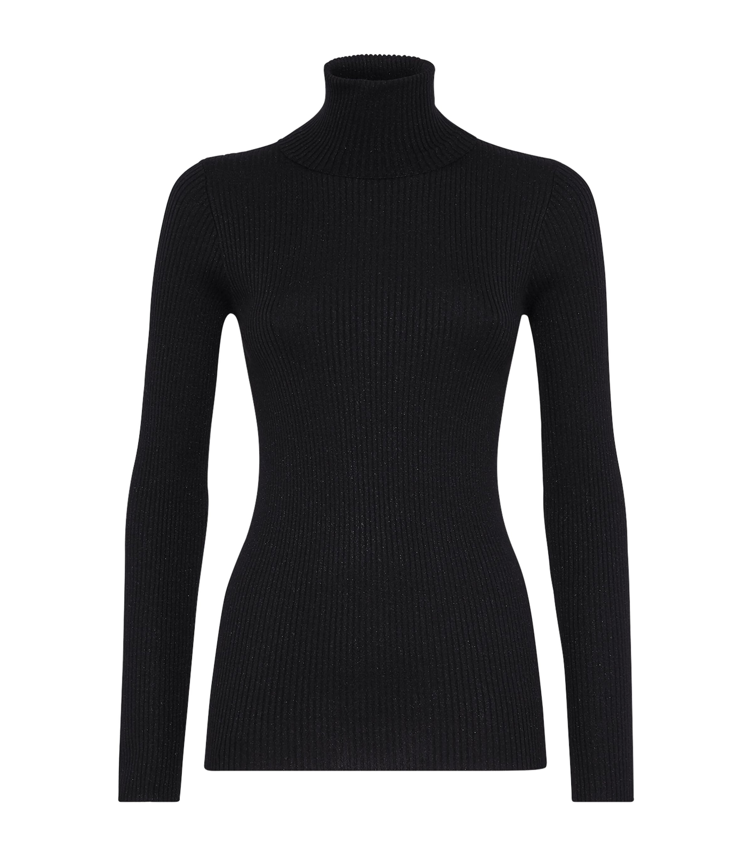 Brunello Cucinelli Cashmere-silk-blend Rollneck Sweater In Black