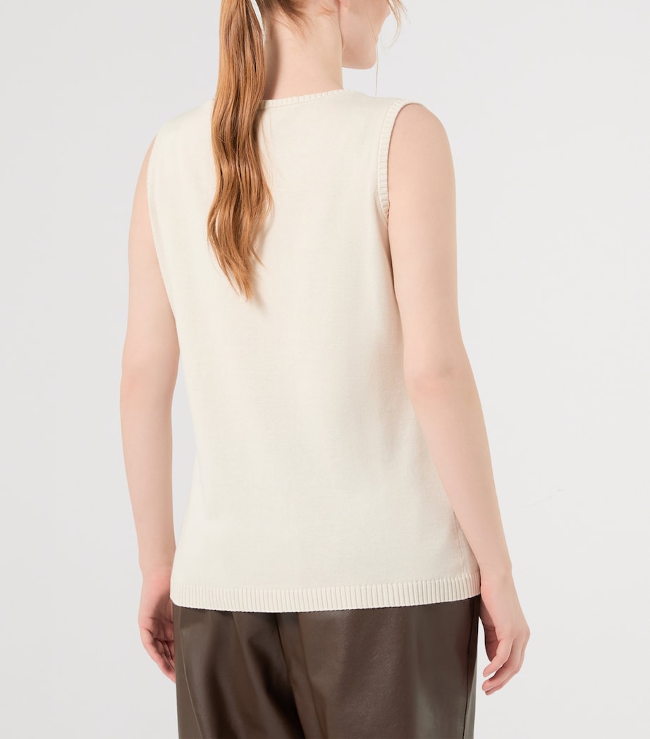 Marina Rinaldi Womens Cotton Sequin Cardigan White Image 6