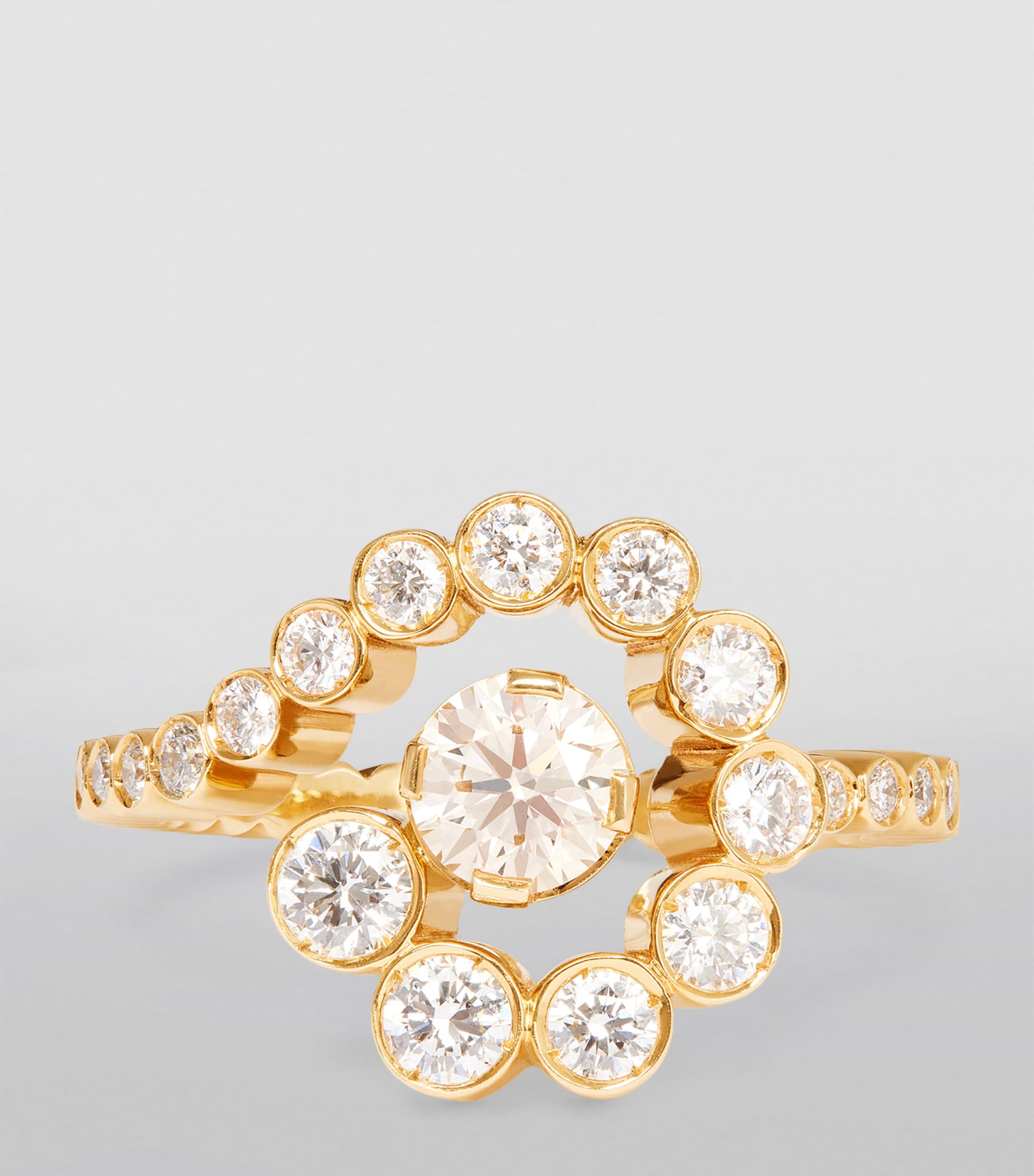 Yellow Gold and Diamond Escargot Ring YELLOW GOLD Image 3