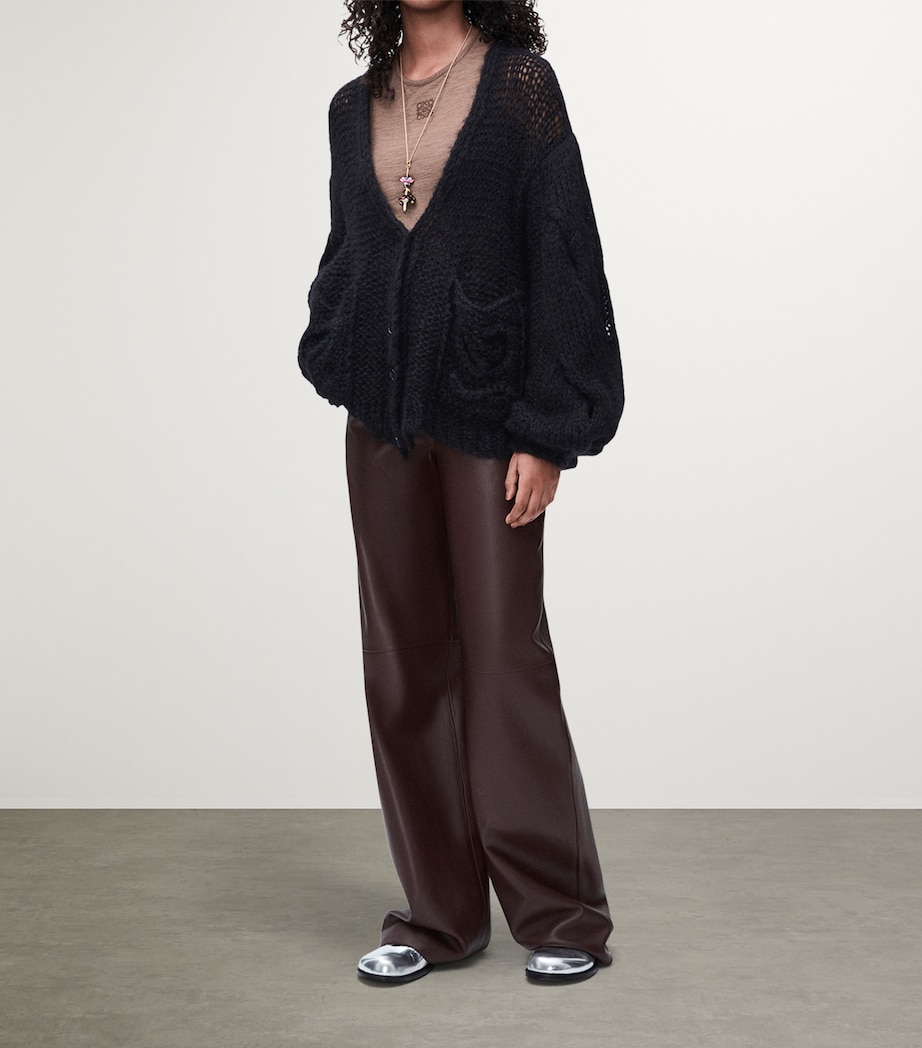 Mohair-Blend Anagram Cardigan BLACK Image 2