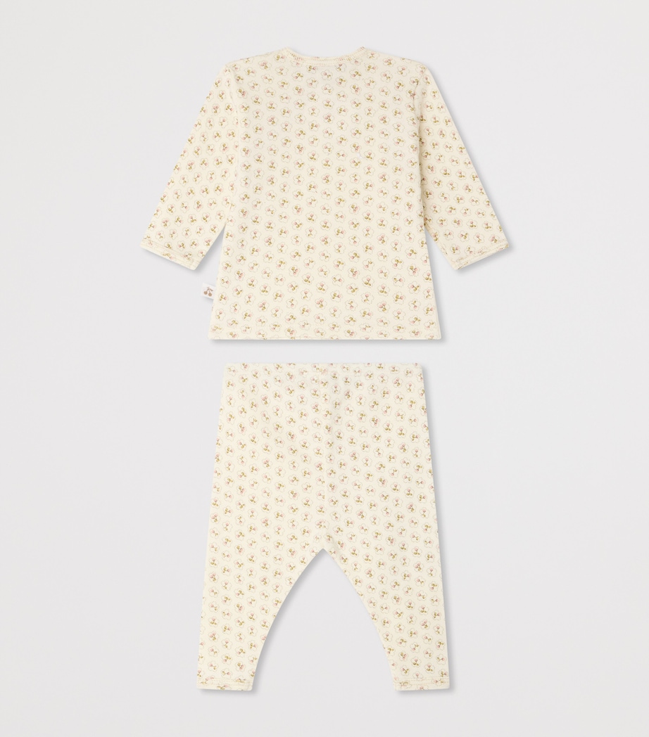 Bonpoint Cotton Floral Top and Leggings Set (1-18 Months) Imp Rose Fane Image 2