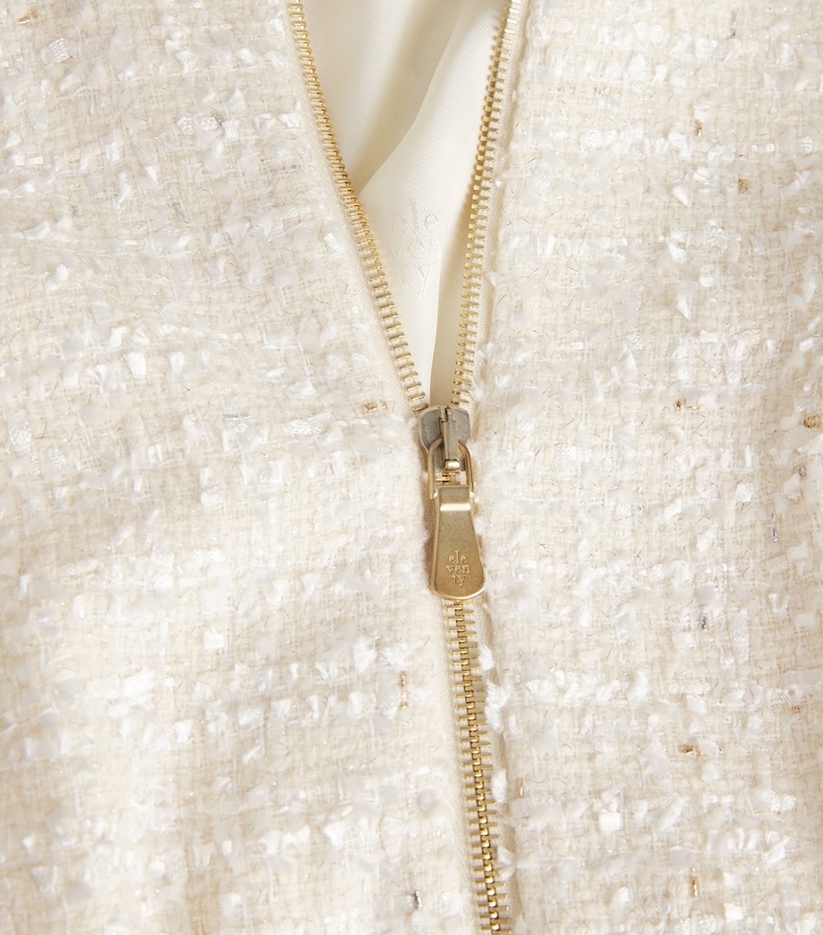 Wool-Blend Tweed Bomber Jacket BIANCO Image 5