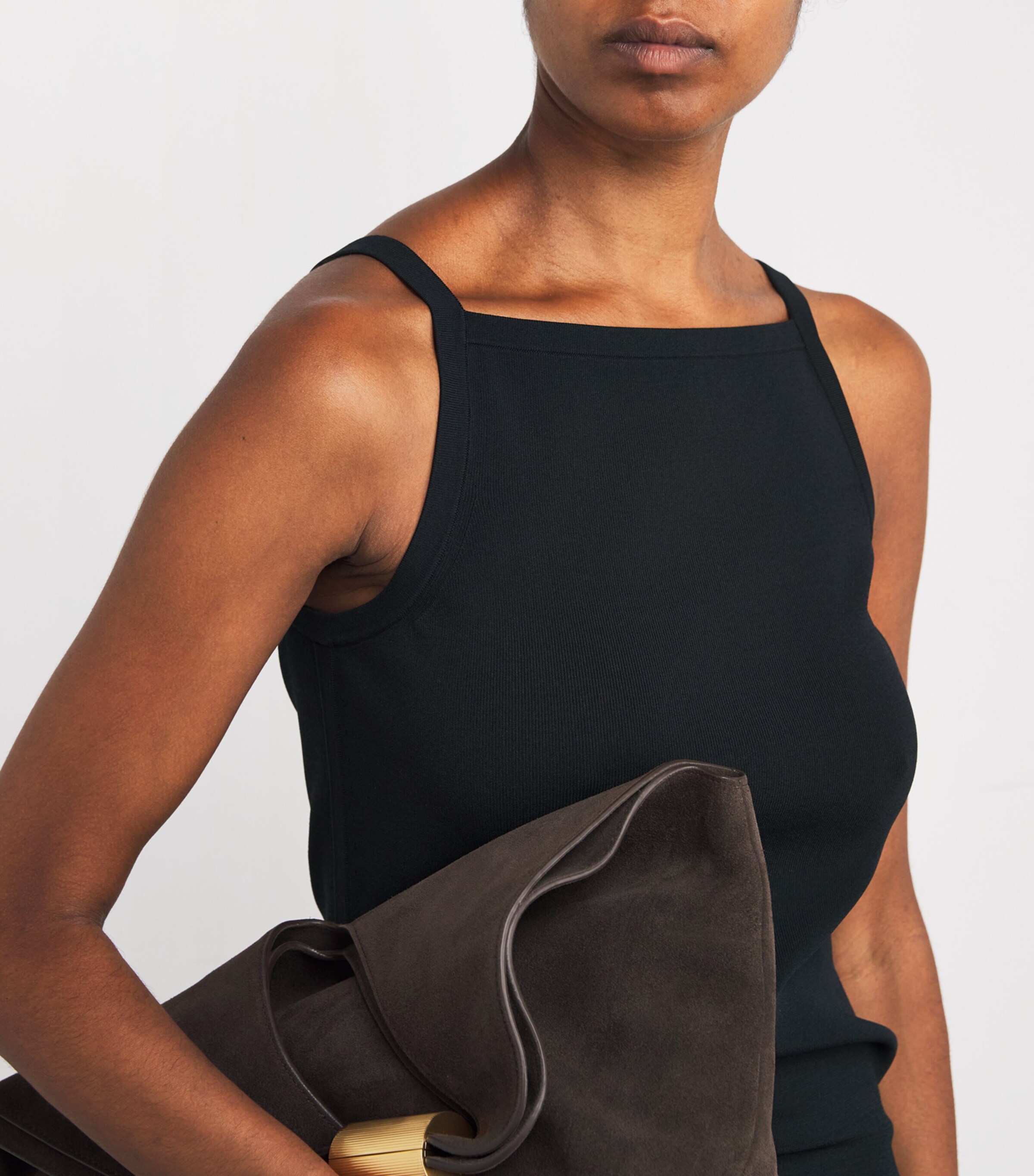 Joseph Womens Stretch-Knit Vest Top Black Image 6