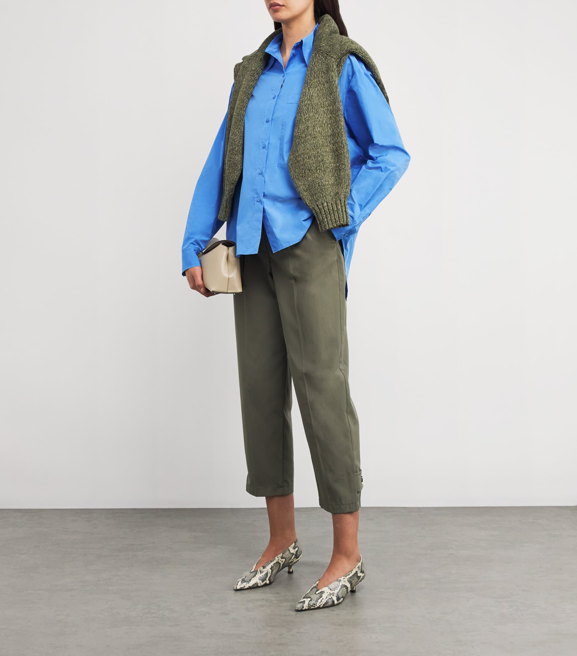 Cotton Oversized Shirt LIGHT BLUE Image 2