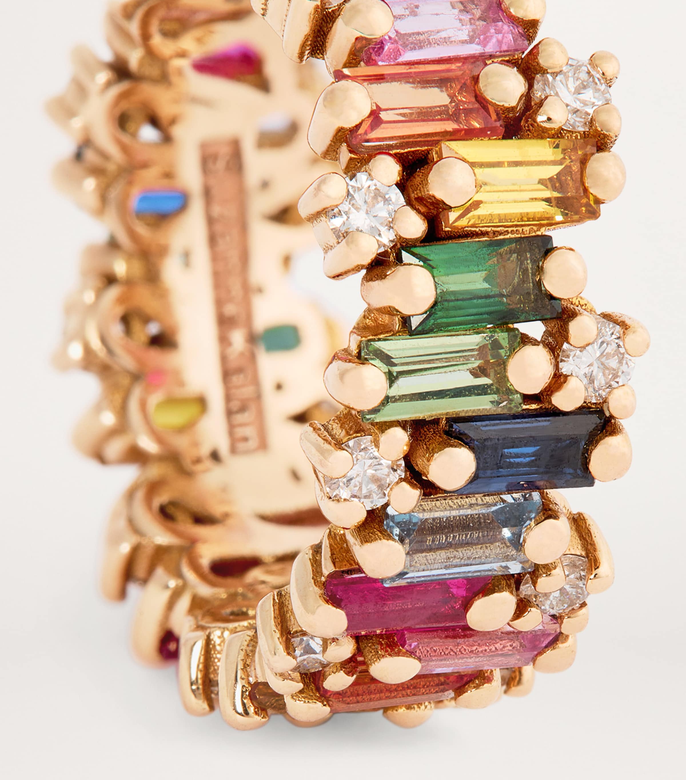 Rose Gold, Diamond and Sapphire Audrey Fireworks Ring (Size 6) 18K RG/RS Image 6