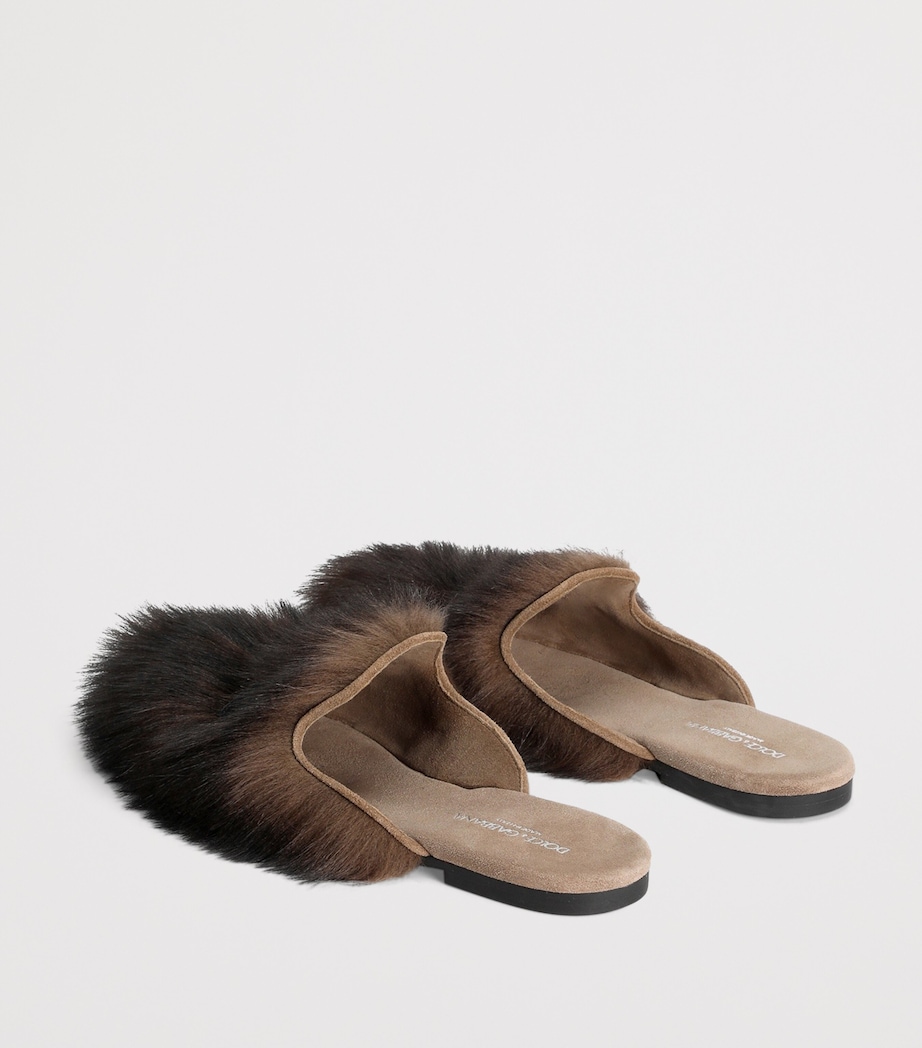 Dolce&Gabbana Shearling Slippers Maho Image 3