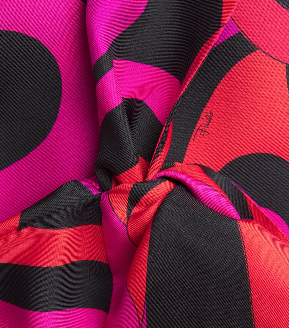 PUCCI Womens Silk Fari Kaftan Mini Dress Fuchsia Image 6