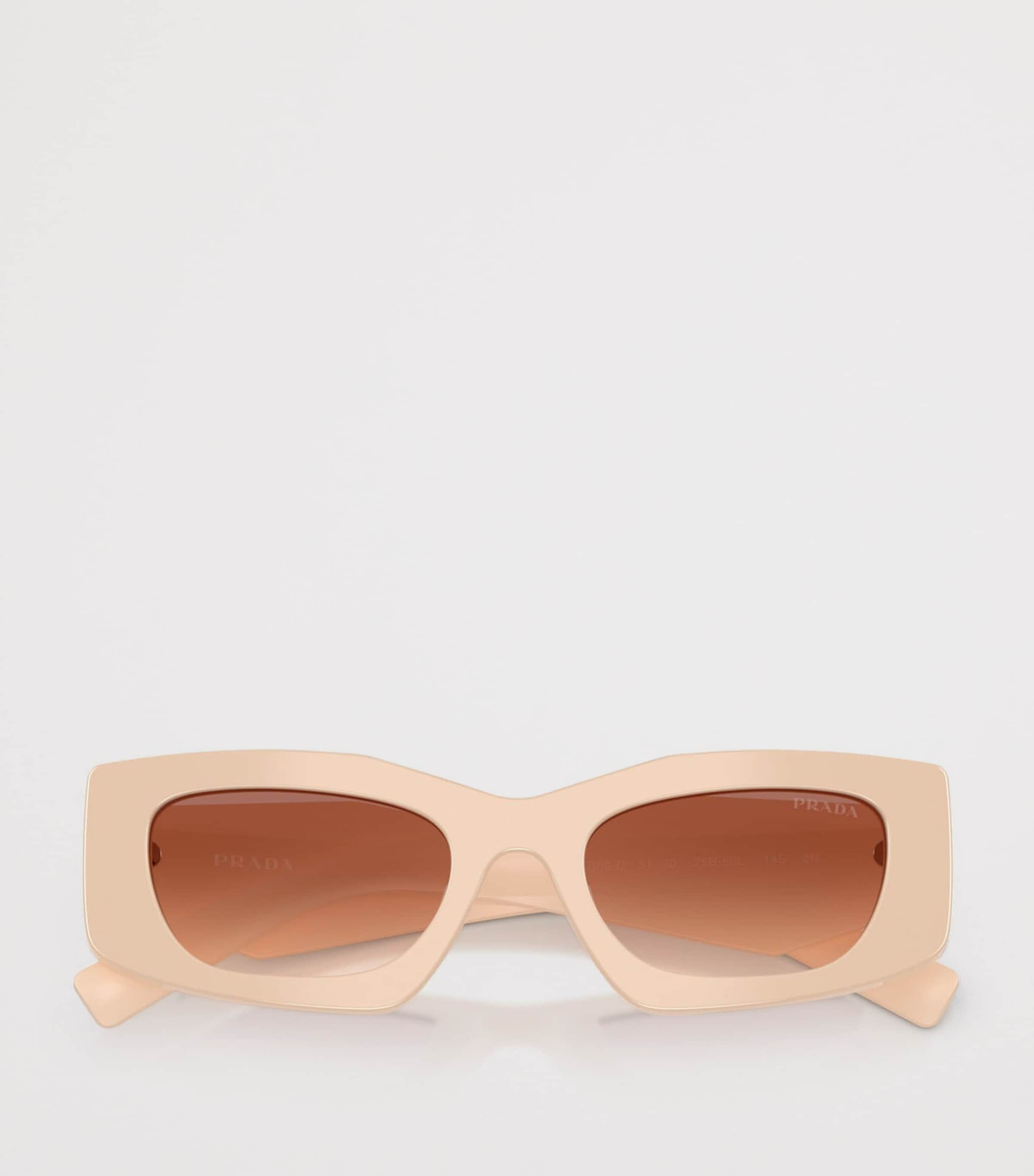 Prada Irregular Rectangle Sunglasses Pink Image 4