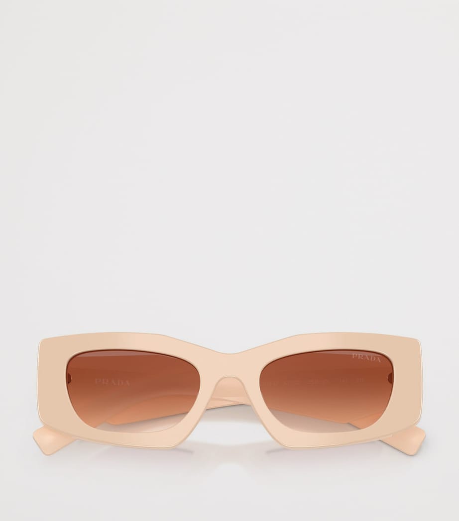 Prada Irregular Rectangle Sunglasses Pink Image 4