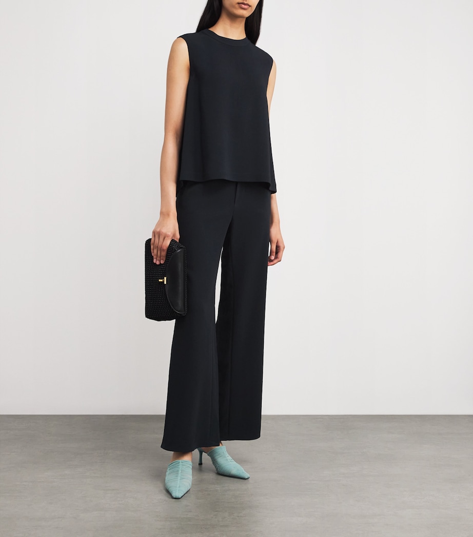 Sleeveless Tailored Blouse DARK NAVY Image 2