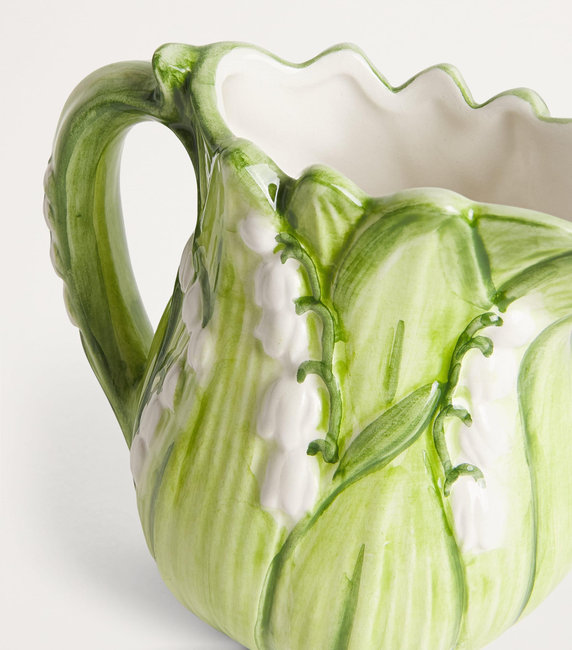 Lilly Of The Valley Milk Pot (8cm) WHITE/GREEN Image 5