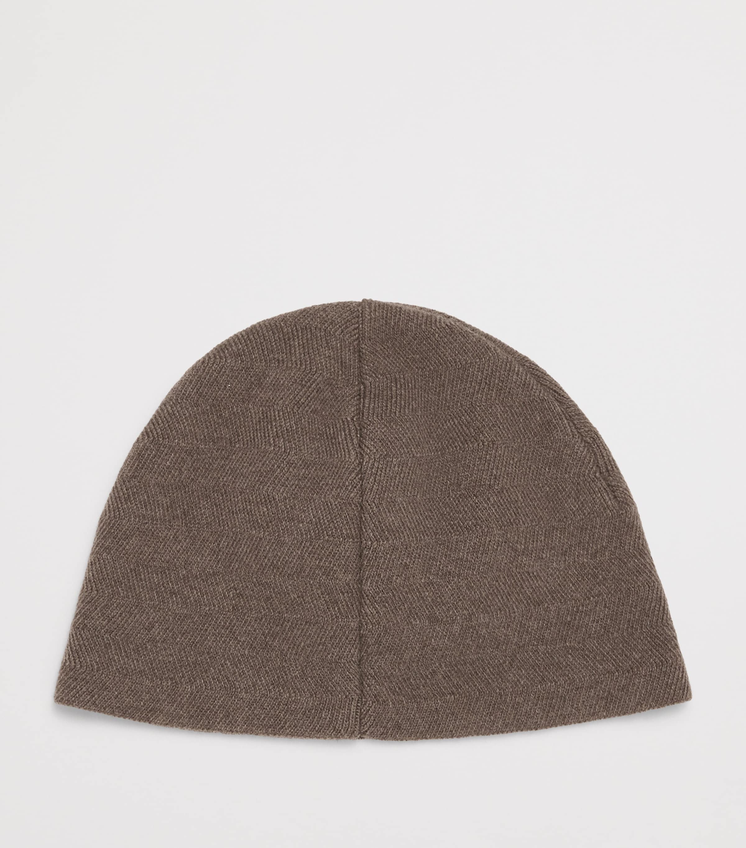 Jacquemus Brown Merino Wool-Cashmere Chevron Beanie | Harrods US