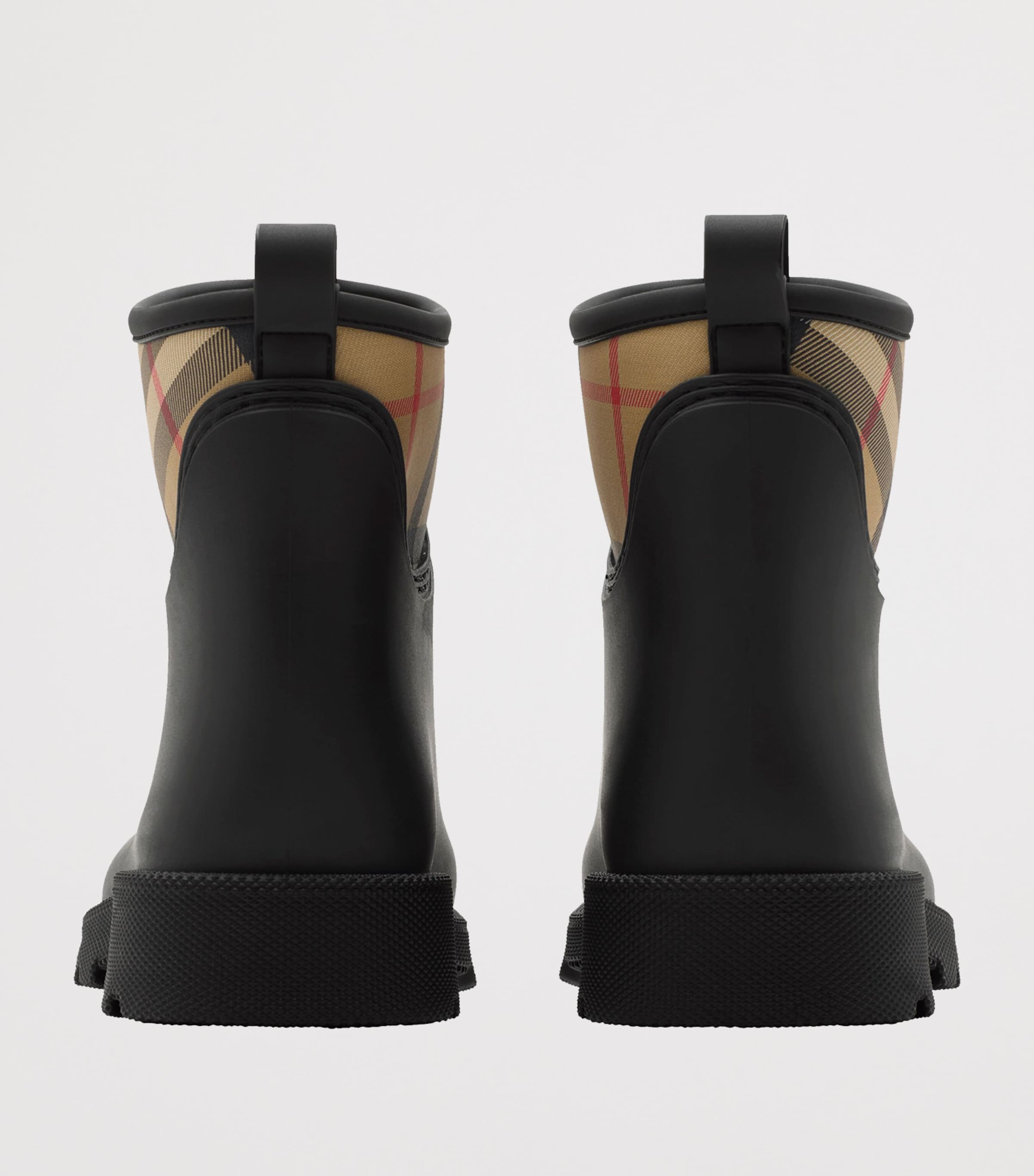 Rubber Nova Check Rain Boots BLACK Image 5