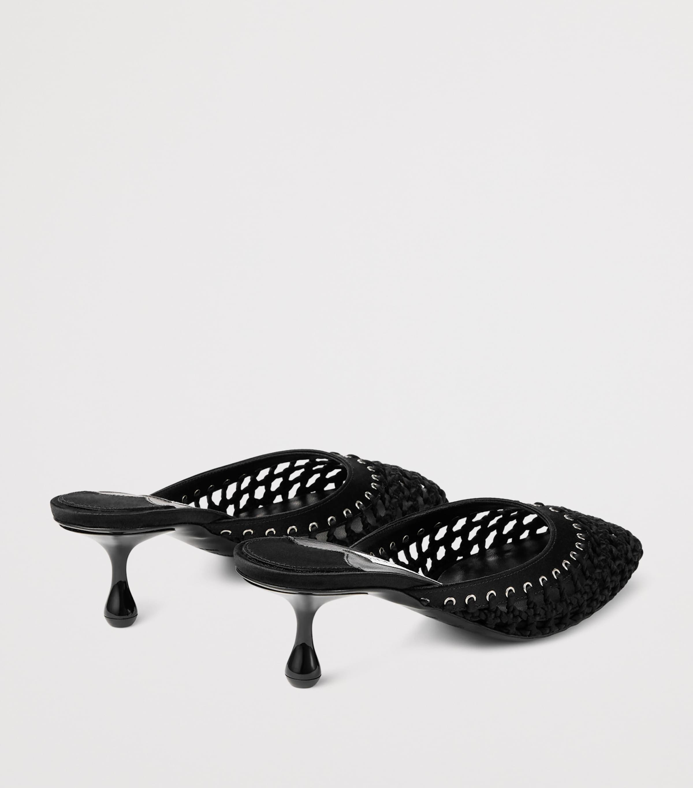 Pixie 50 Woven Mules BLACK Image 4