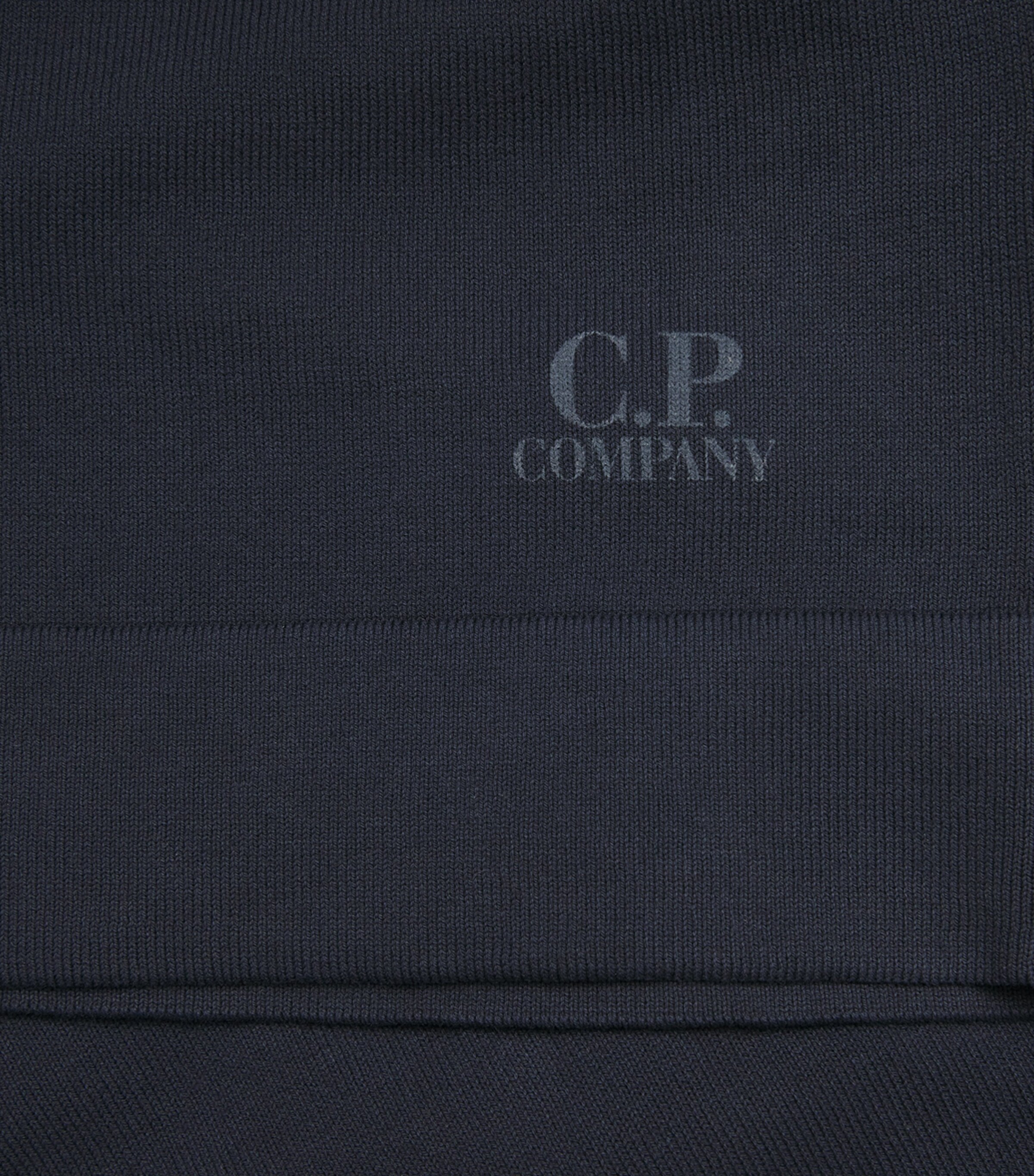 C.P. Company Mens Cotton Crepe Polo Shirt Total Eclipse Image 6
