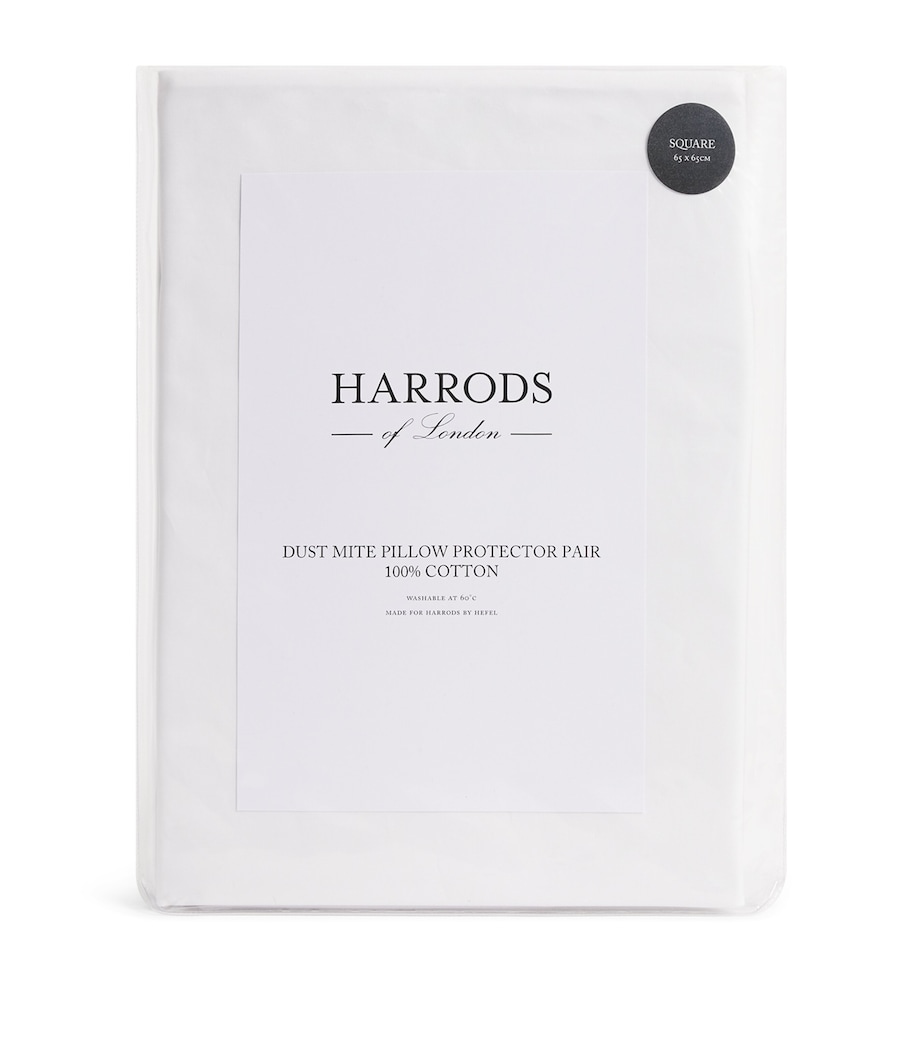Dust Mite Pillowcase Protector Pair (65cm x 65cm) WHITE Image 3