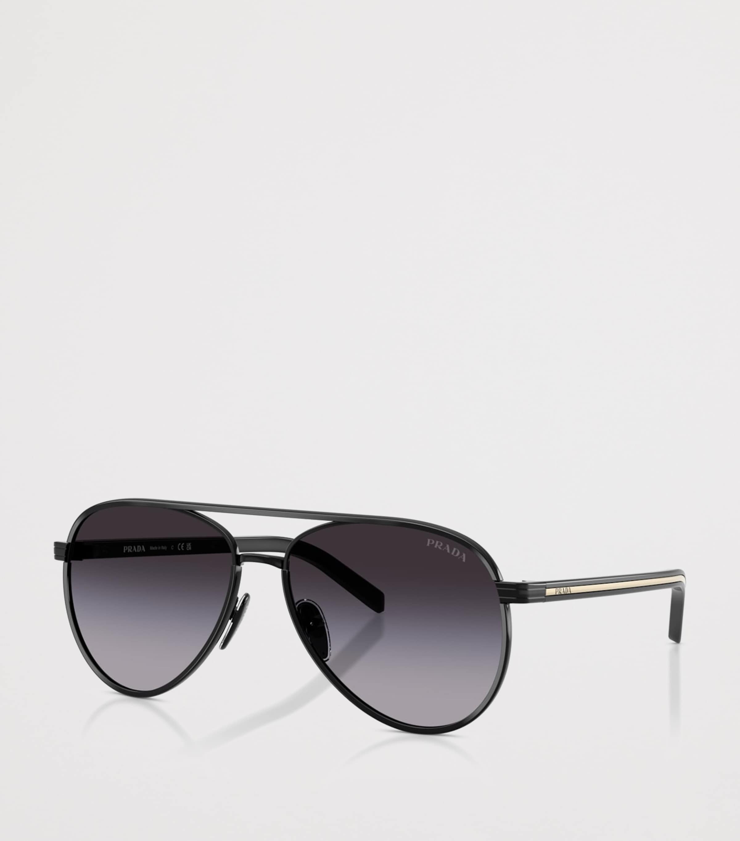 Prada B57S  Pilot Sunglasses Black Image 2