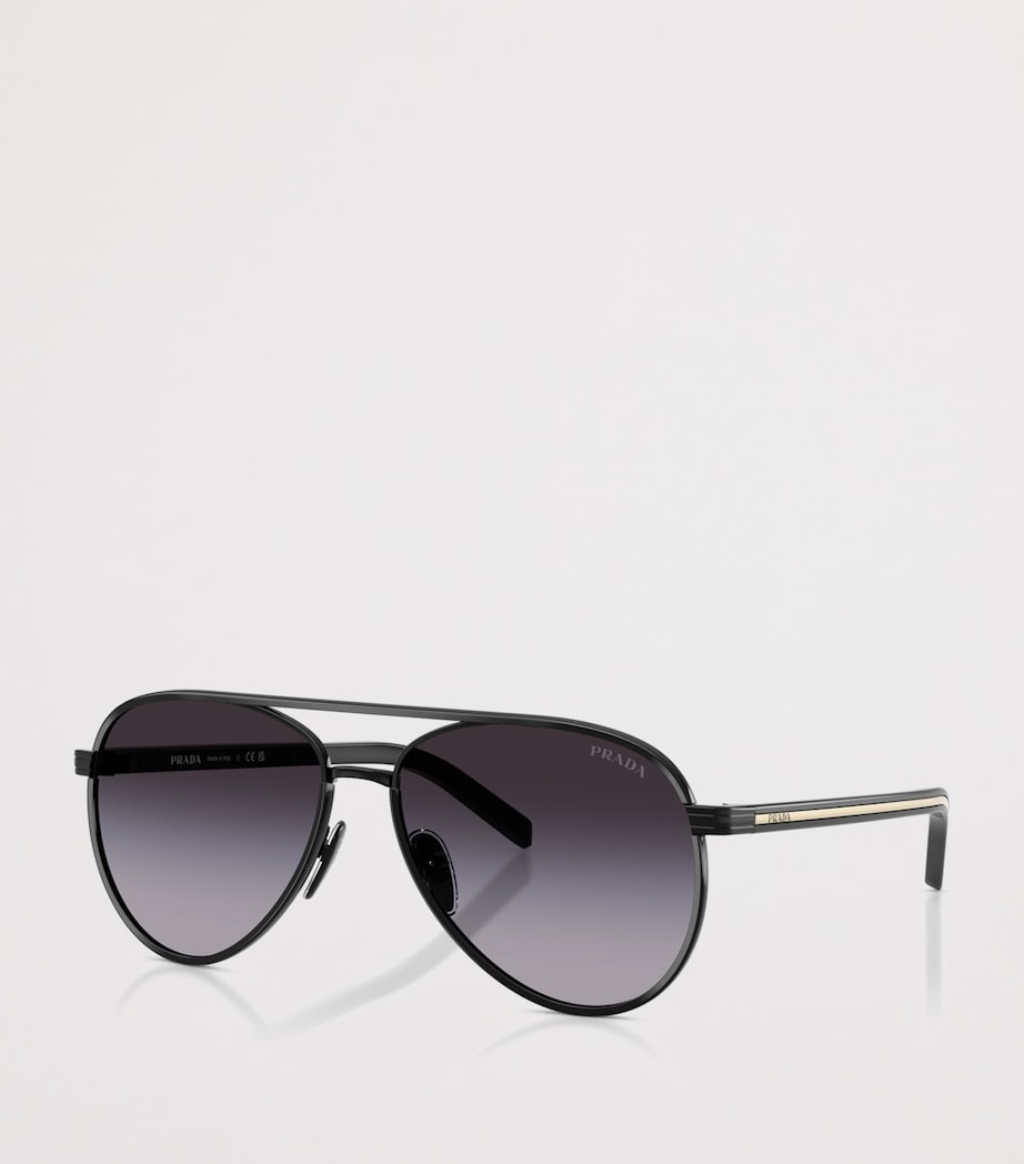 Prada B57S Pilot Sunglasses Black Image 2