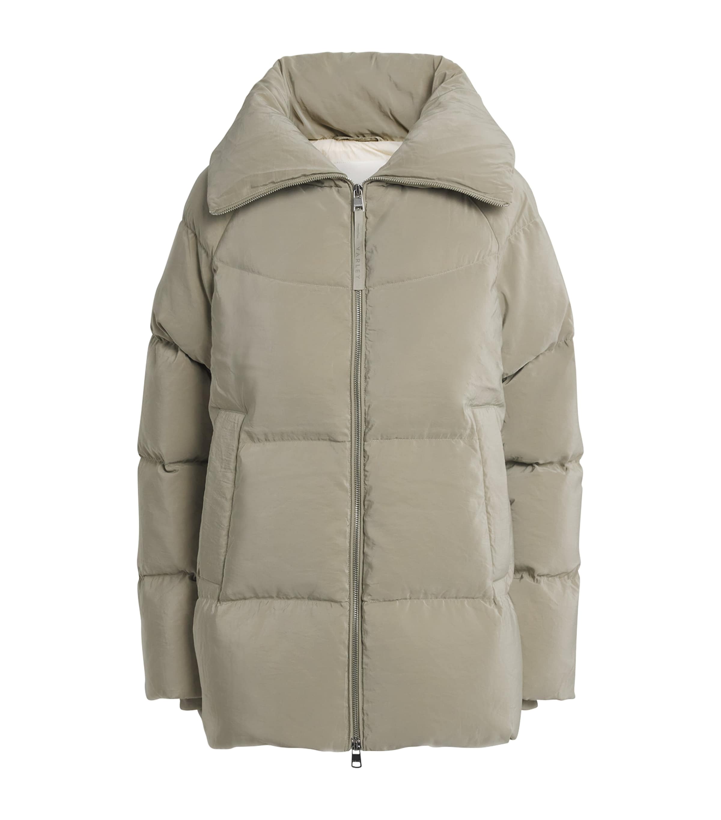 Varley Down Valencia Puffer Jacket In Gray