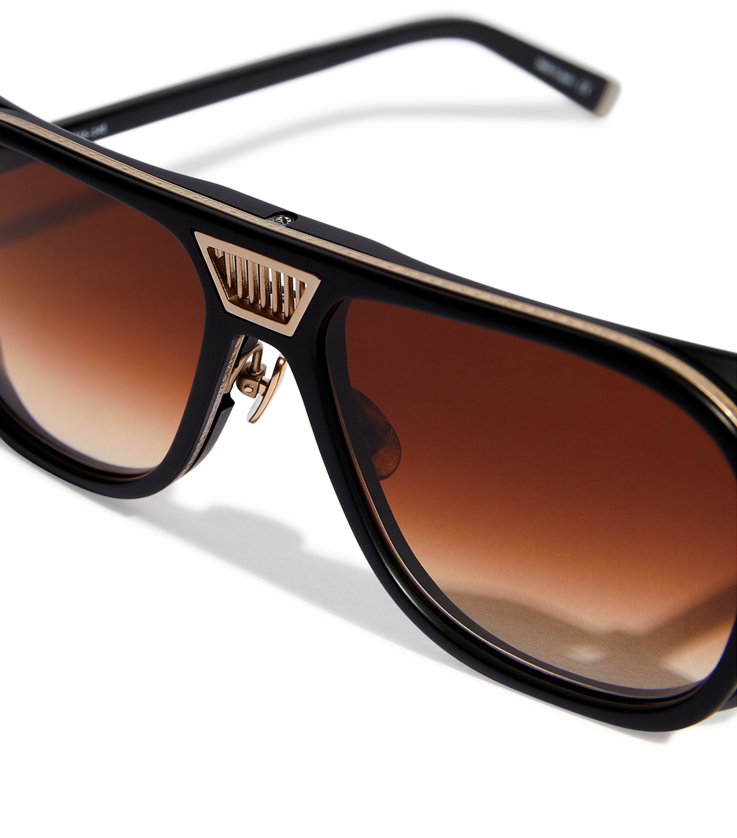 Matsuda Gradient Lens Aviator Sunglasses Matte Gold Matte Blk Image 6