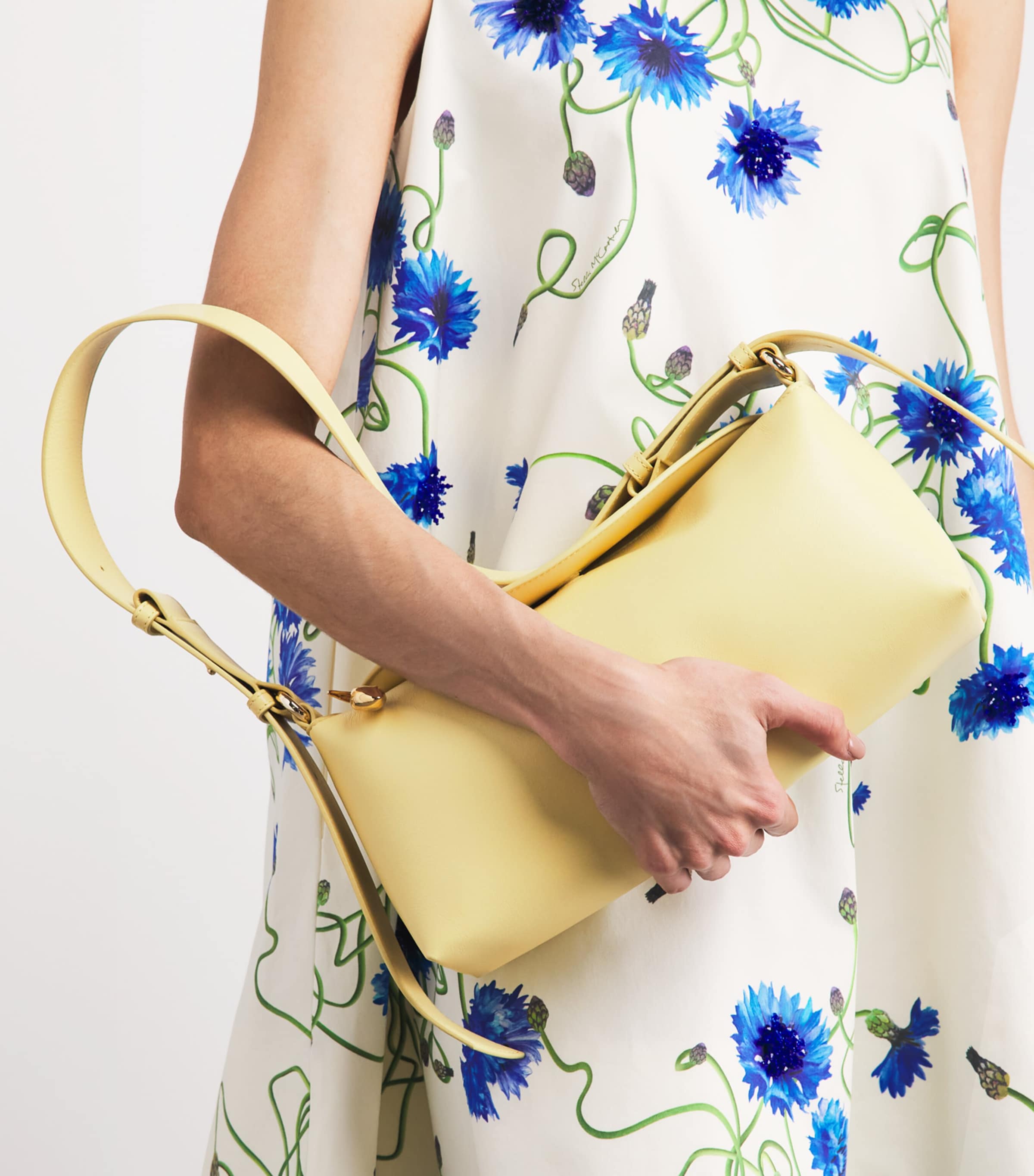 Erdem Leather Bloom Shoulder Bag Citron Image 4
