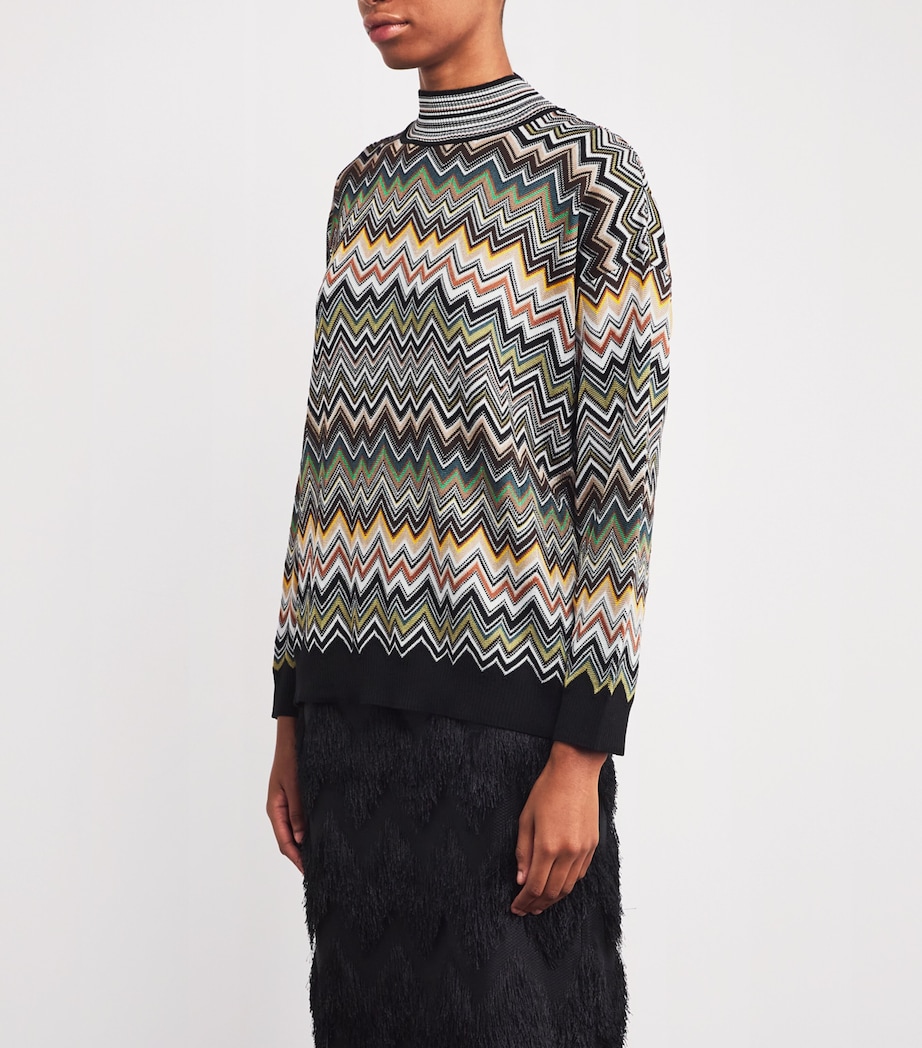 Zigzag High-Neck Sweater SM9TA MULTICOLOR Image 3