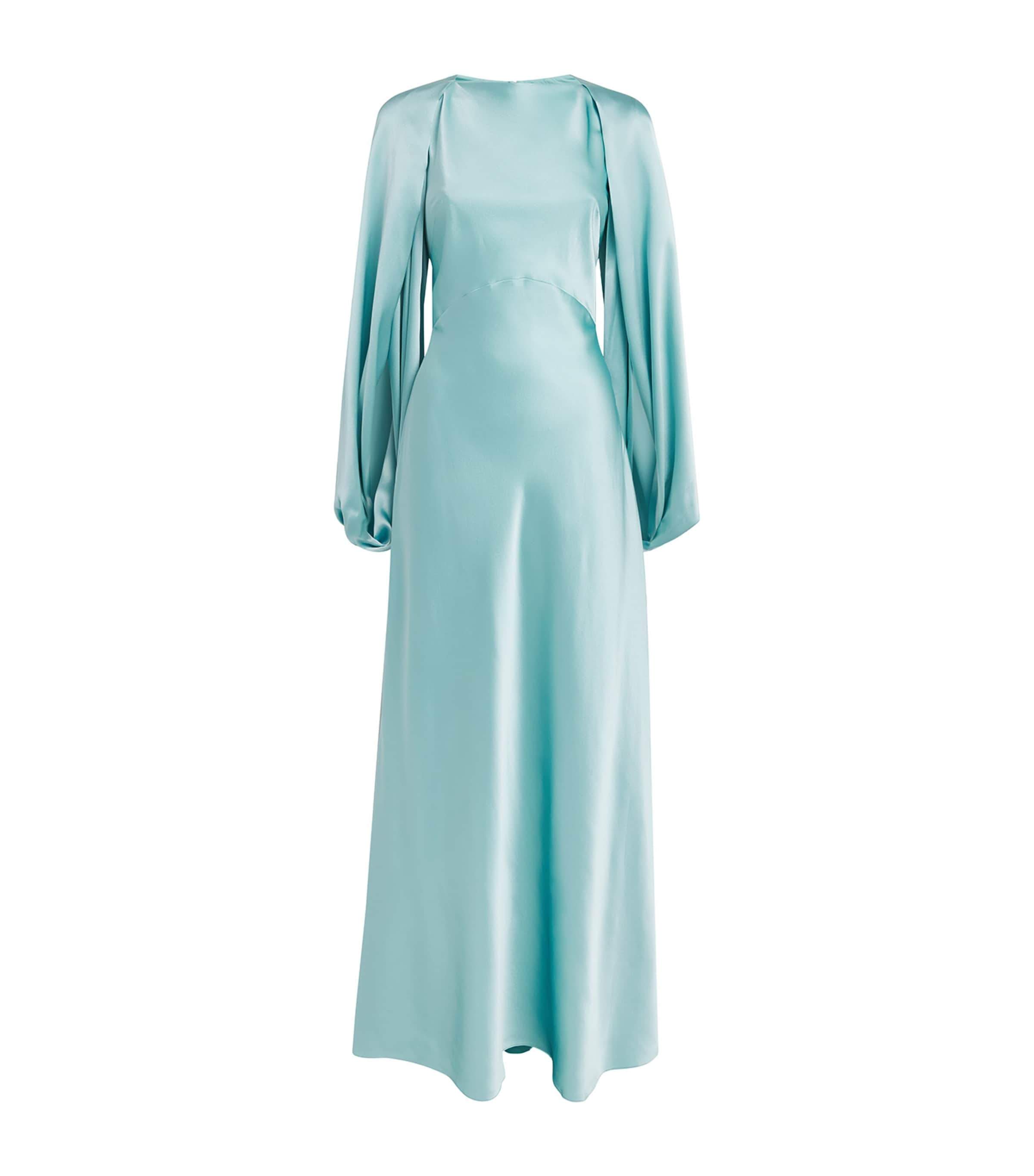 Roksanda Womens Silk Kami Maxi Dress Light Aqua Image 1